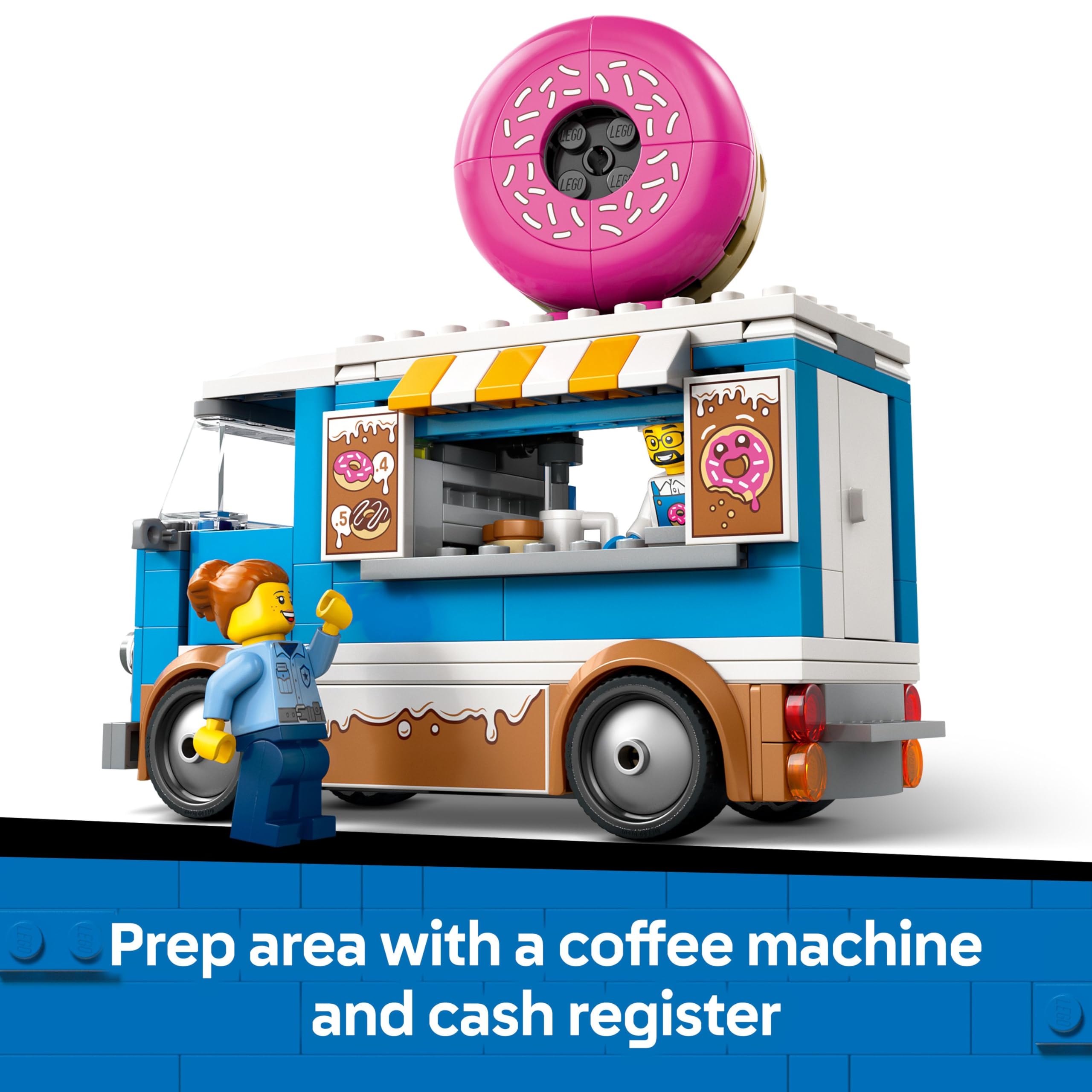 LEGO City Donut Truck 60452 Building Set - 2 Minifigures | Ages 5+ 3