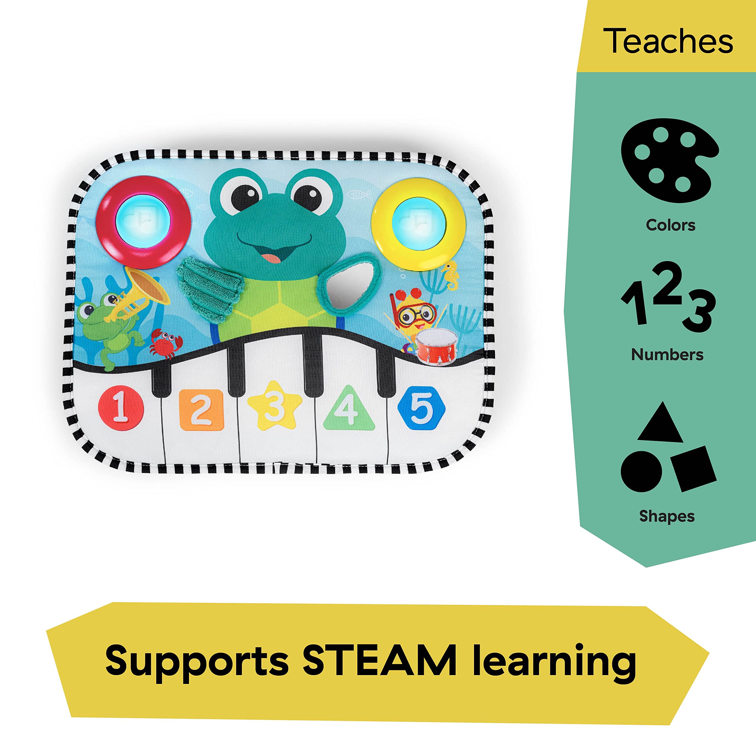 Baby Einstein Ocean Explorers Neptune's Kick & Explore Musical Kick Pad - Educational Toy for 3 Months+ 6