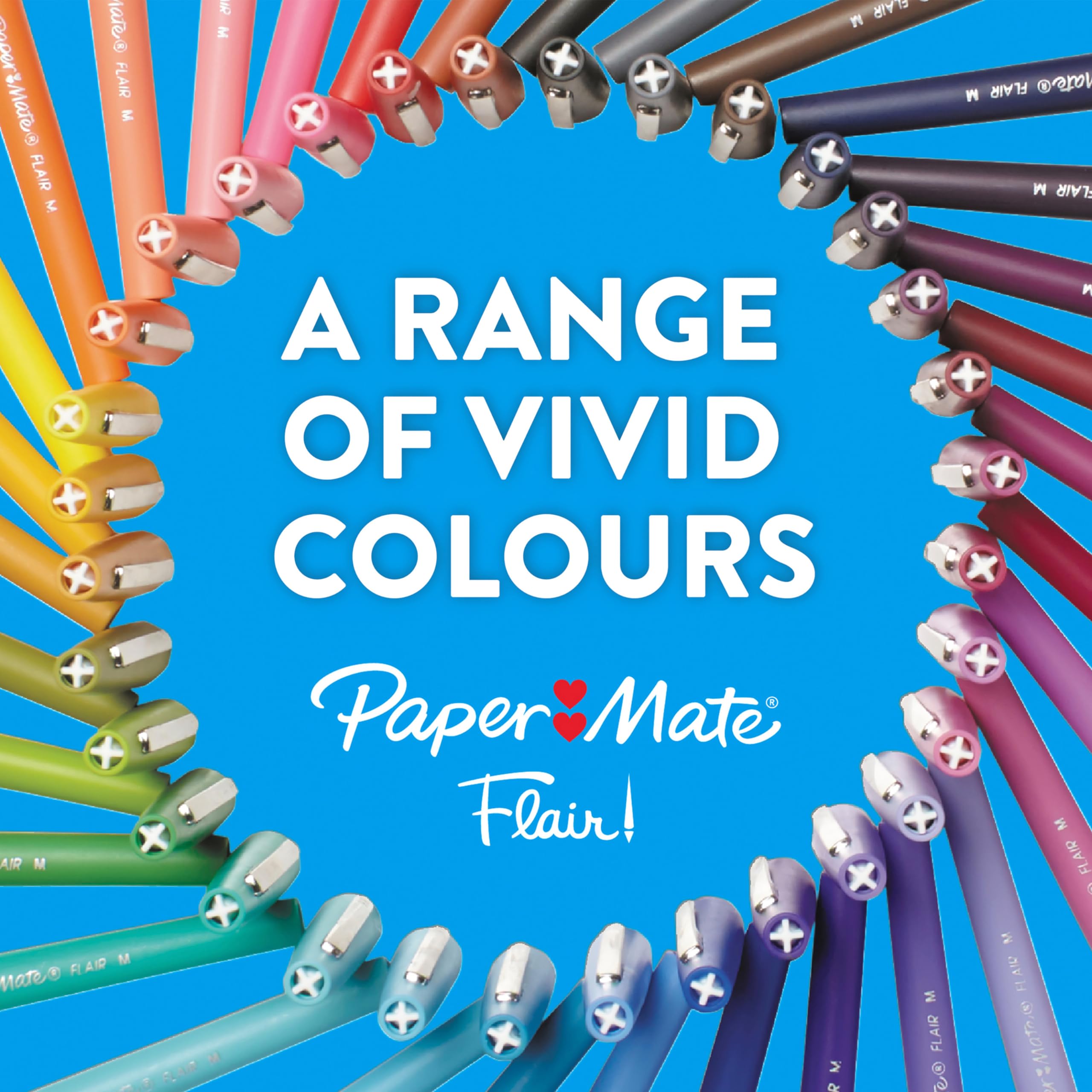 Paper Mate Flair Felt Tip Pens | Medium Point (0.7 mm) Marker Pens | Assort 7