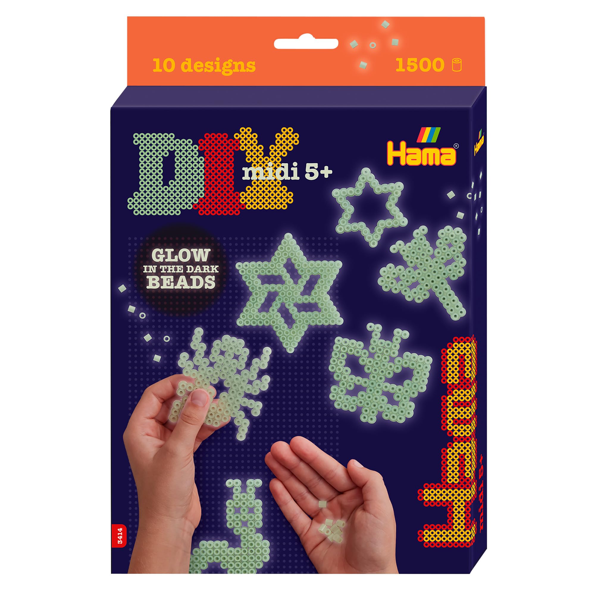 Hama Beads - Glow in the Dark Midi Beads for Creative Craft Projects 7