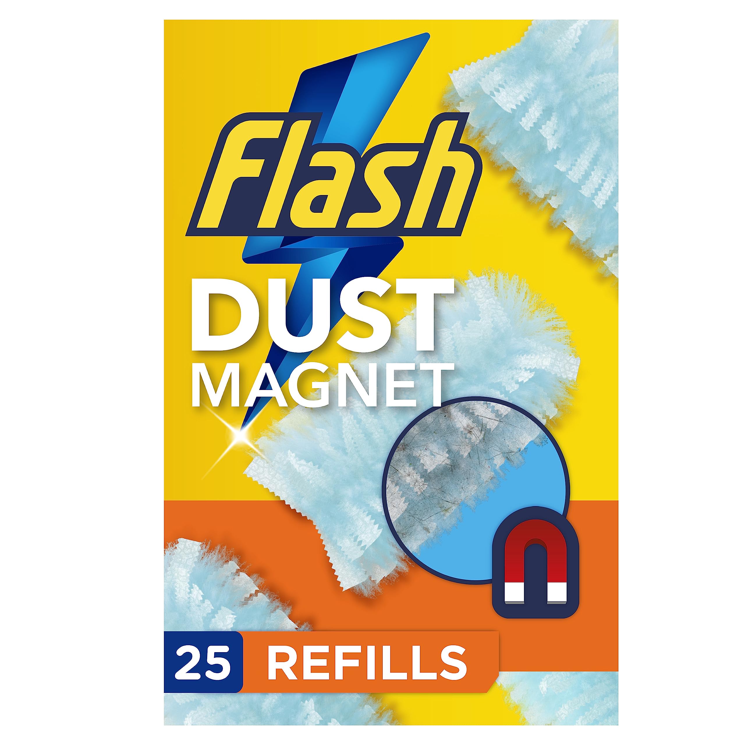 Flash - Duster Dust Magnet Refills 25 Pack for Effective Dust, Hair & Allergen Removal