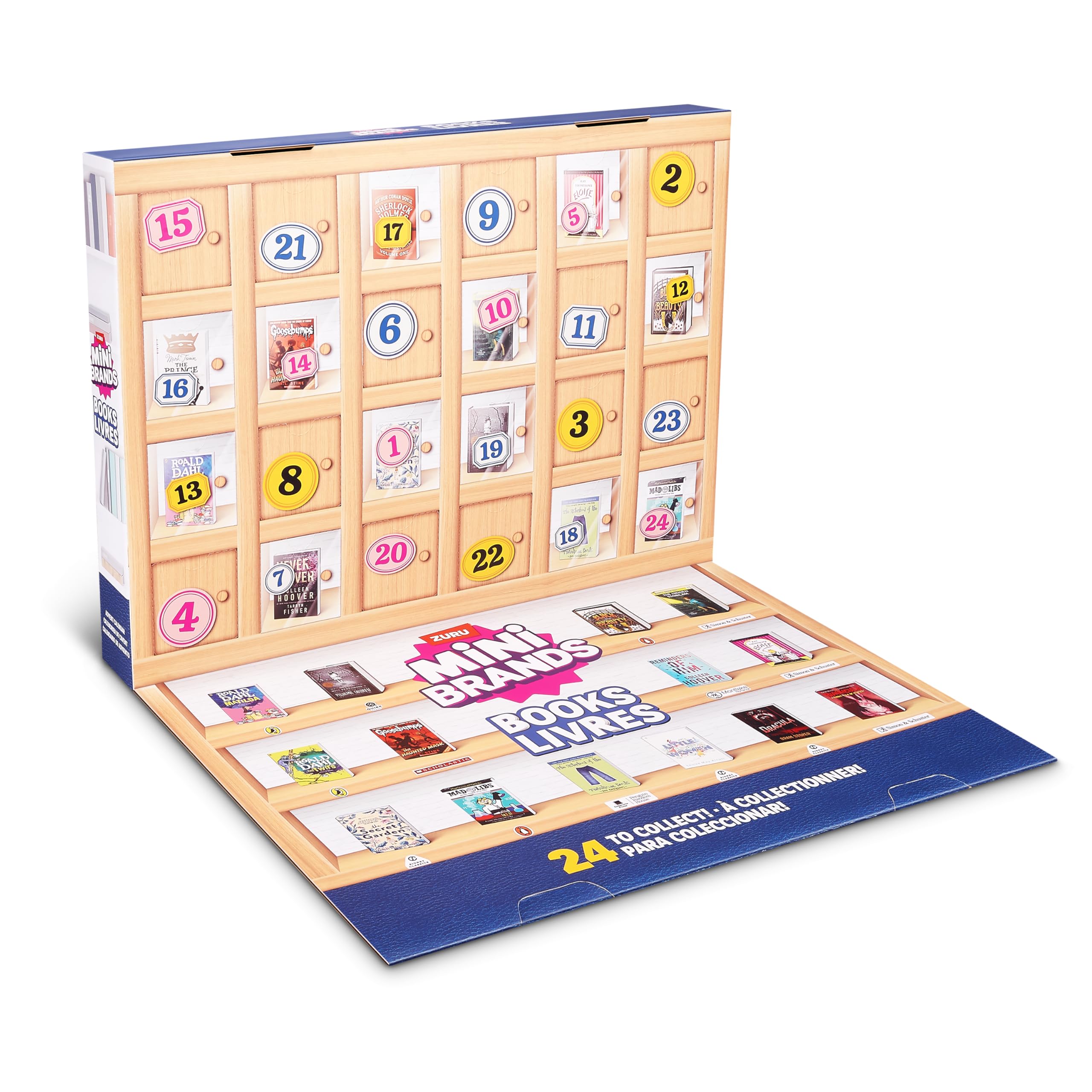 Mini Brands Books Advent Calendar - 24-Piece Collectible Miniature Book Set for Ages 3+ 5