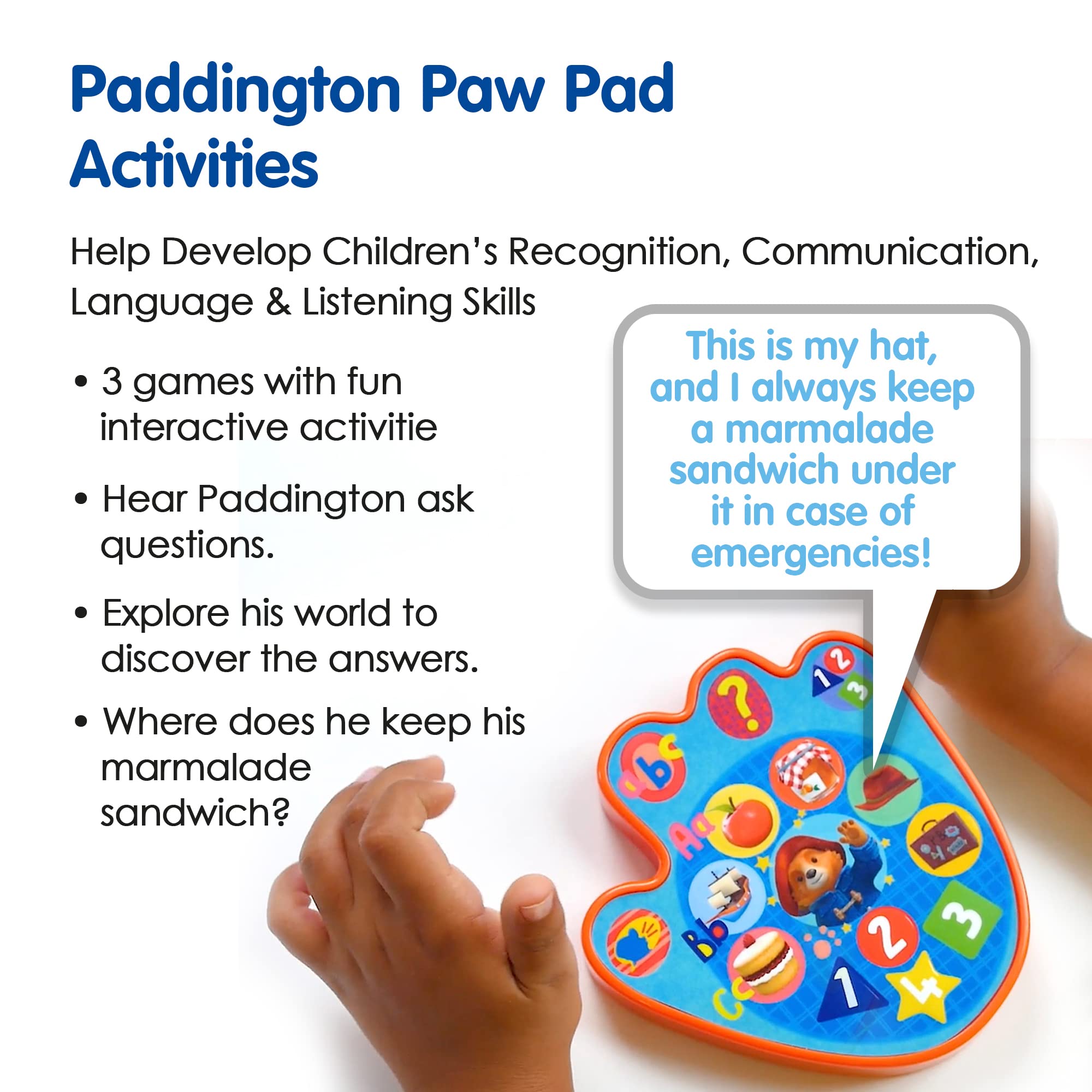Paddington and Friends Interactive Bear Paw Pad - Educational Learning Toy for Ages 3+ 8