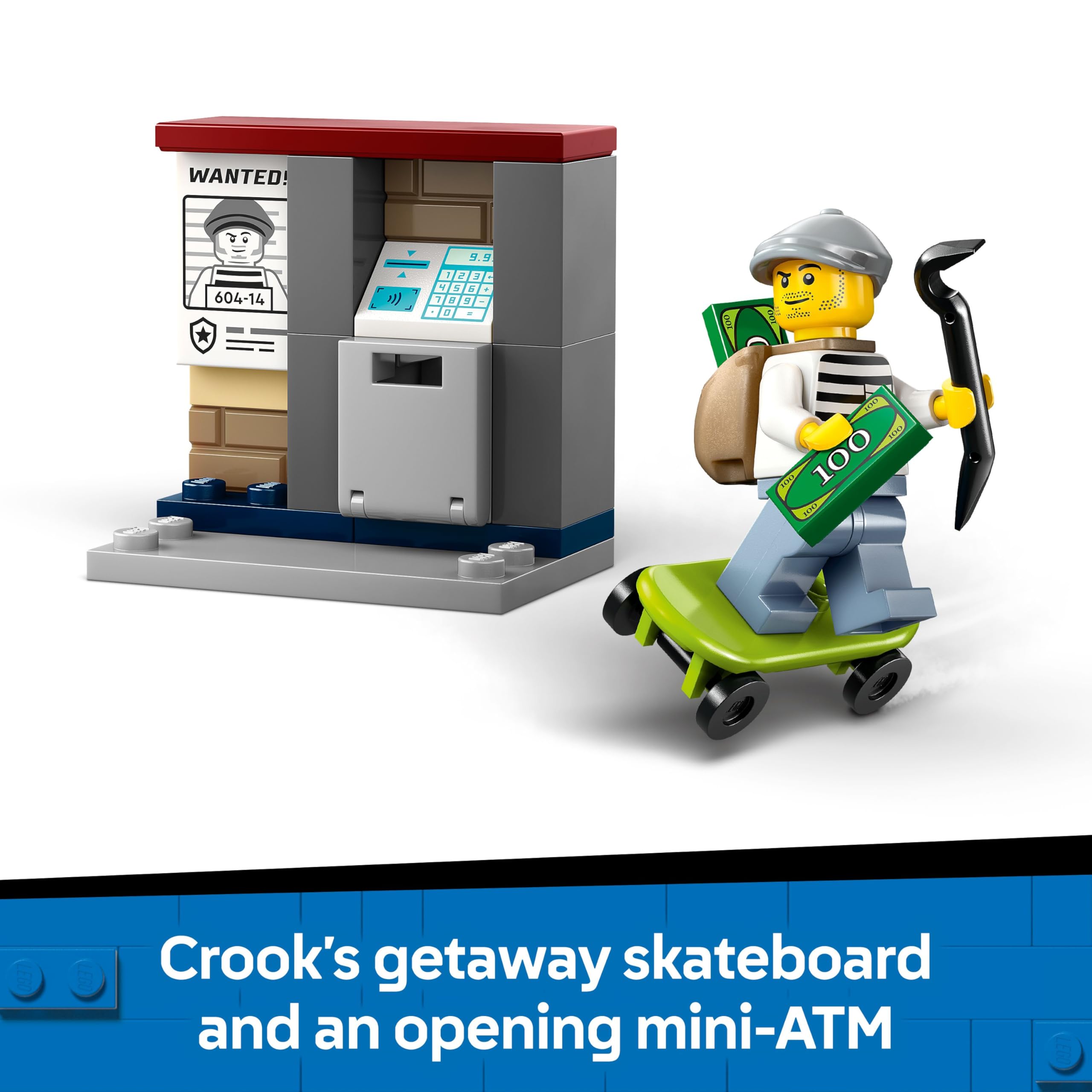 LEGO City Police Motorcycle Chase Set - Building Toy with Motorbike, 2 Minifigures, 65 Pieces for Ages 4+ 6