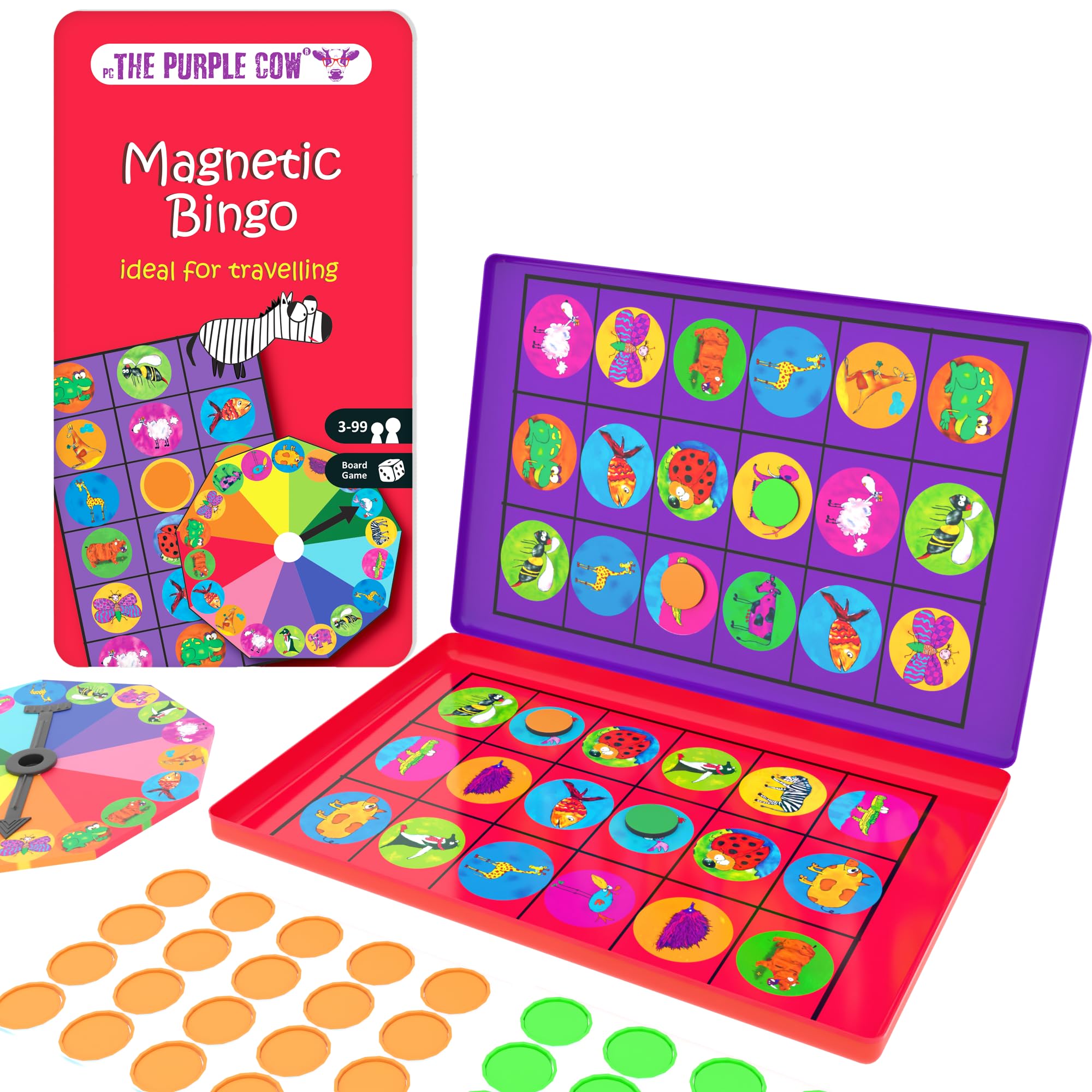 The Purple Cow Animal Bingo Magnetic Travel Game 9
