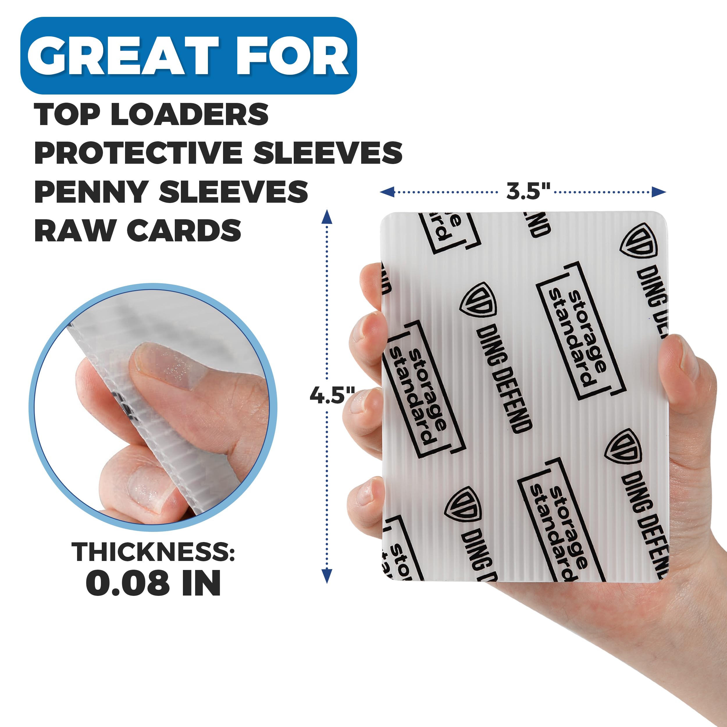 Storage Standard Trading Card Shipping Protectors - 110 Pack, 3.5'' x 4.5'' Padded Plastic Sleeves 4