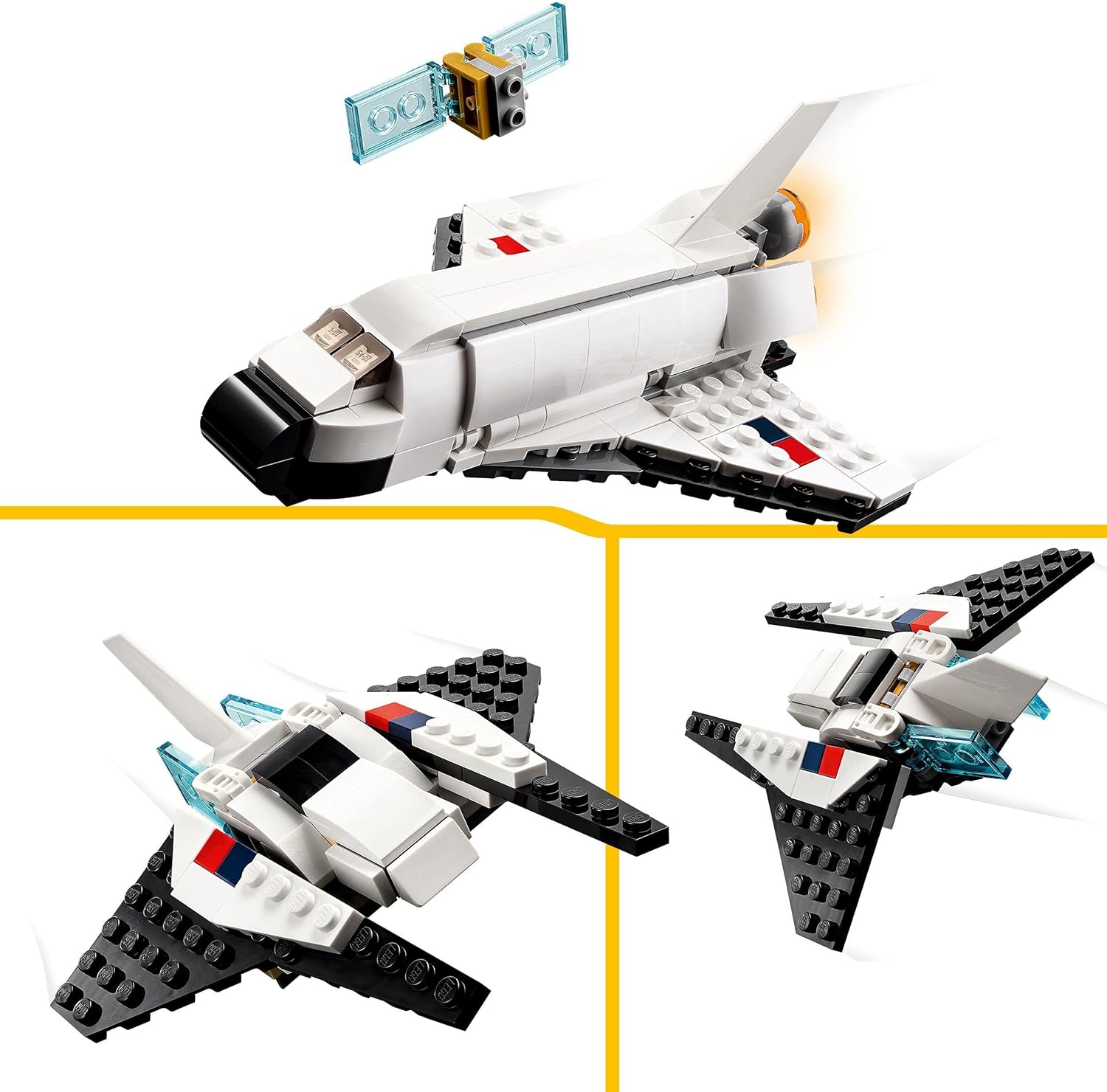 LEGO 31134 Creator 3-in-1-Spaceshuttle-Spielzeug – Umbaubares Weltraum-Spielset für Kinder ab 6 Jahren 3