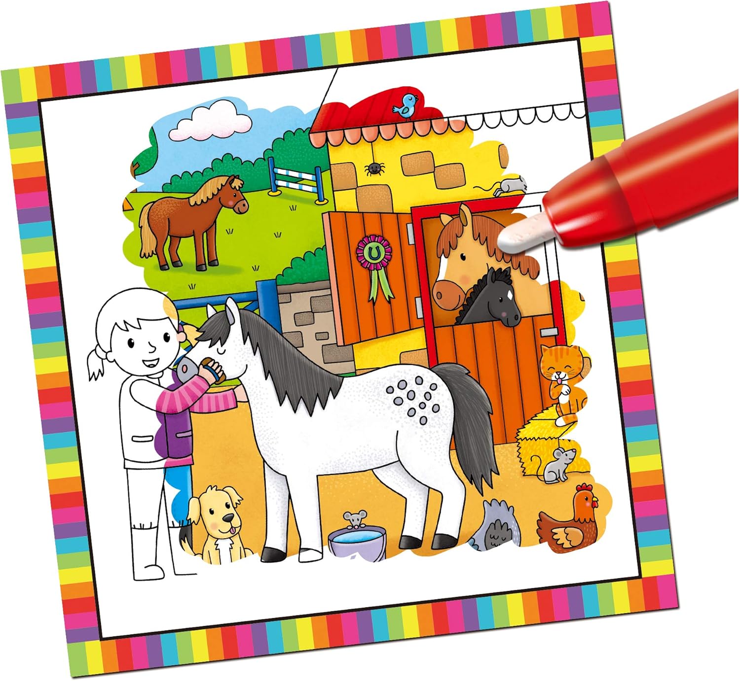 Galt Toys First Water Magic - Baby Farm Animals Reusable Water Colouring Book for Toddlers 18M+ 5