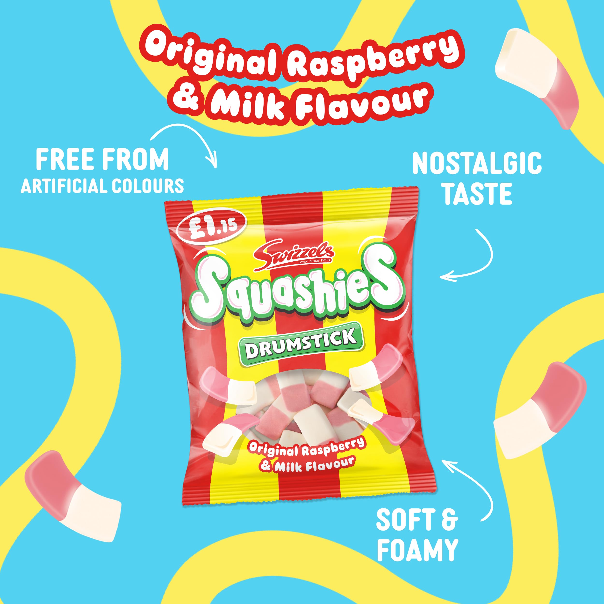 Swizzels Drumstick Squashies - Raspberry and Milk Flavour Sweets 5