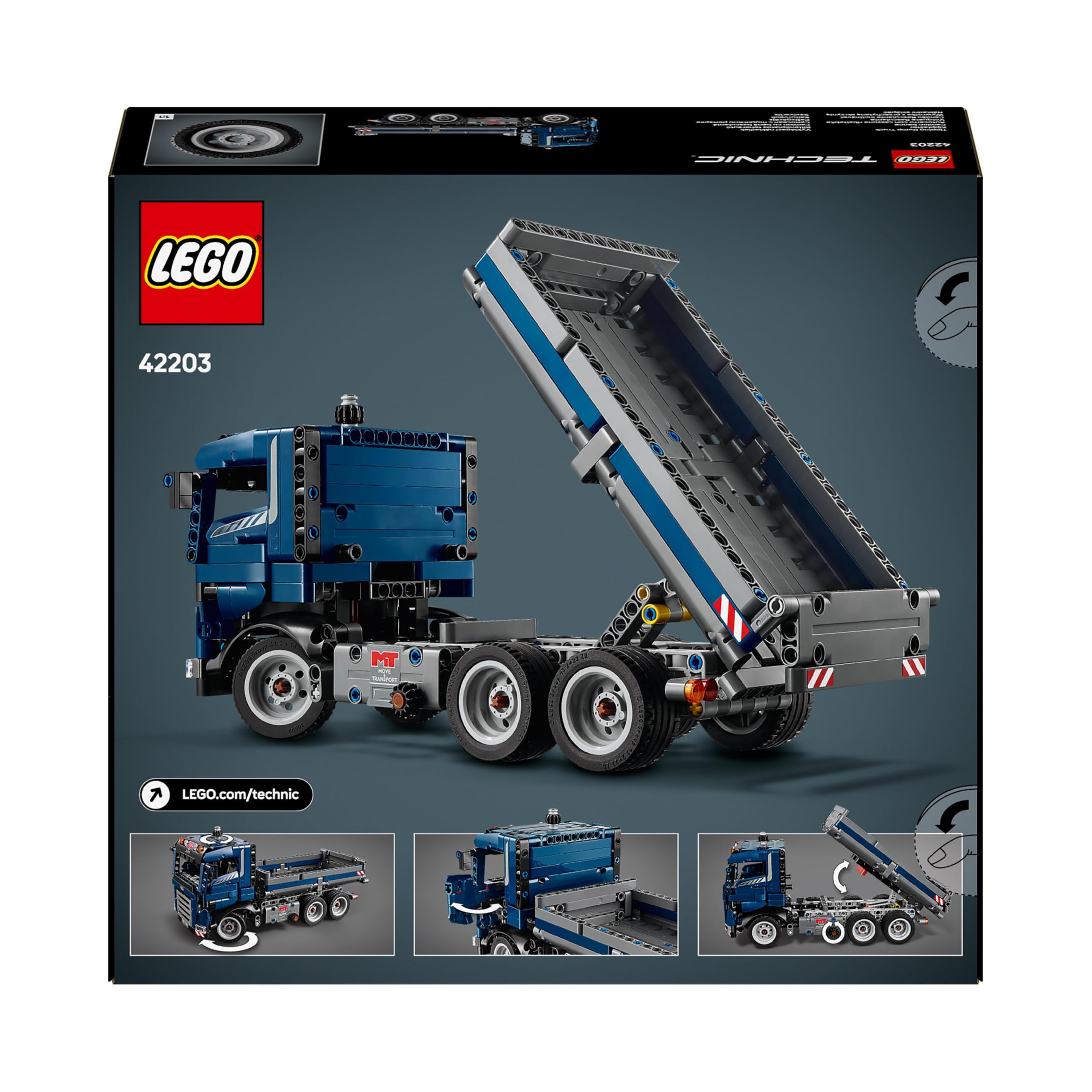 LEGO Technic Tipping Dump Truck Toy with Steering & Moving Dump Box - 462 Pieces for Ages 9+ 6