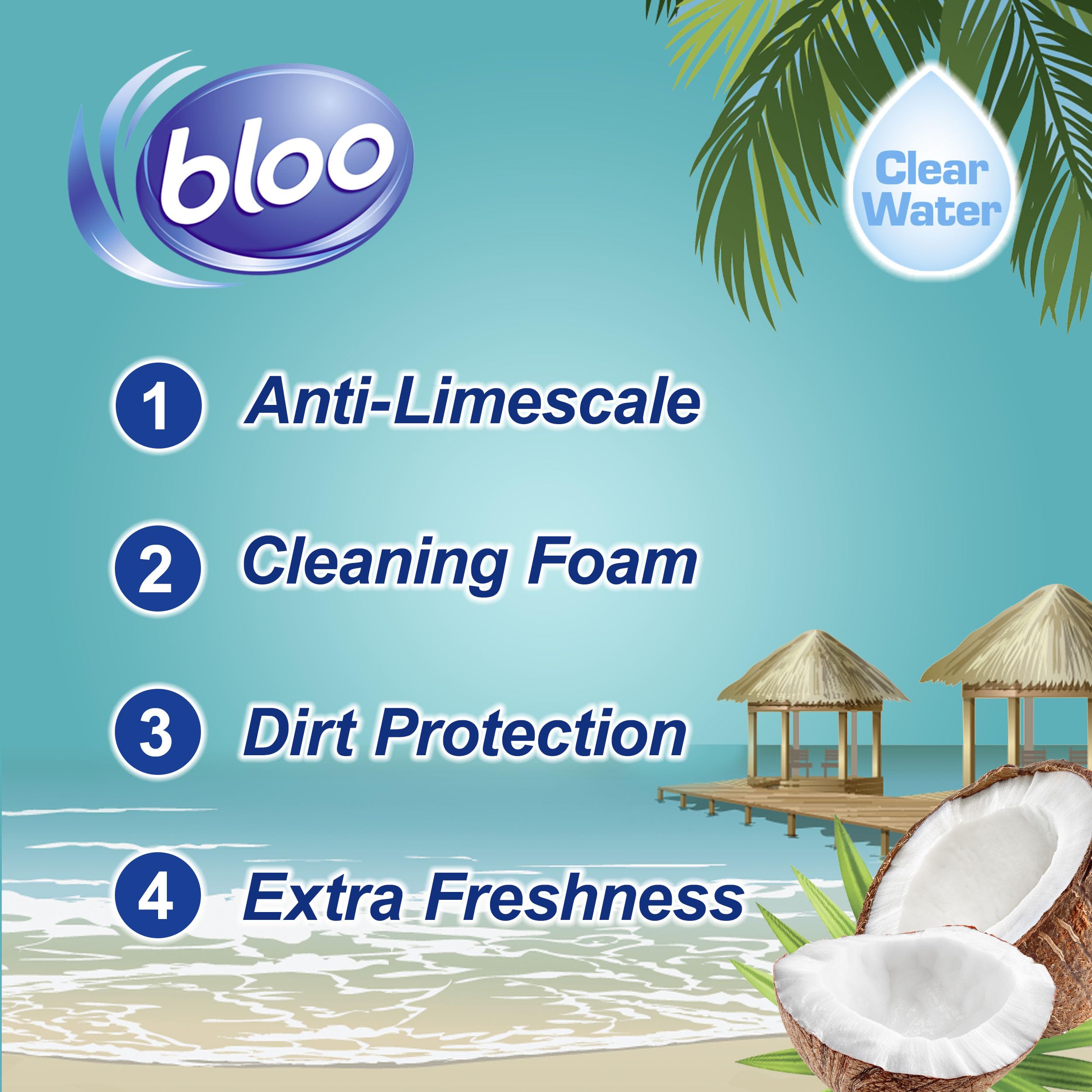 Bloo - Cuban Coconut Toilet Rim Block (50g) for Long-Lasting Freshness & Cleanliness 5