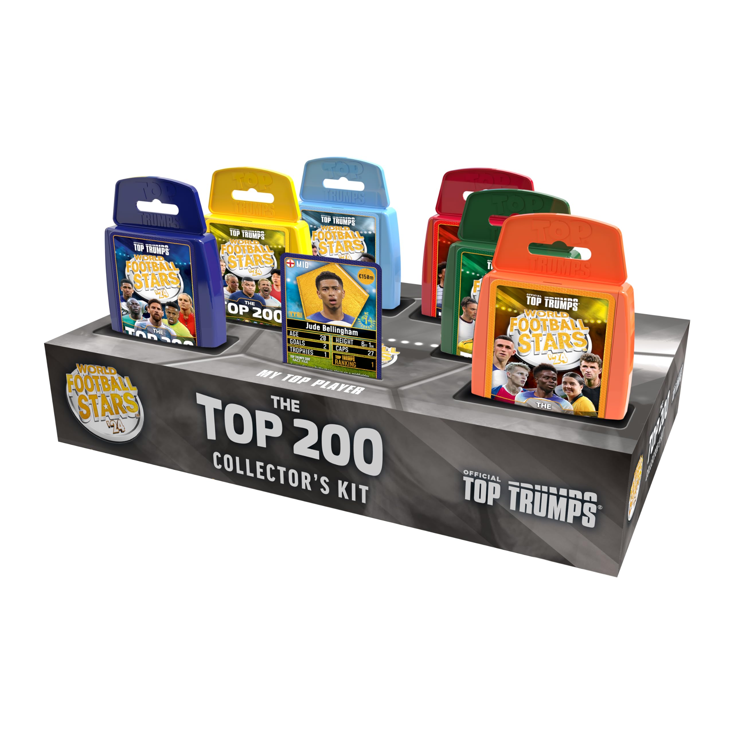 Top Trumps World Football Stars Top 200 Collector's Kit Six Pack Collection Card Game educational gift for ages 6 plus 7