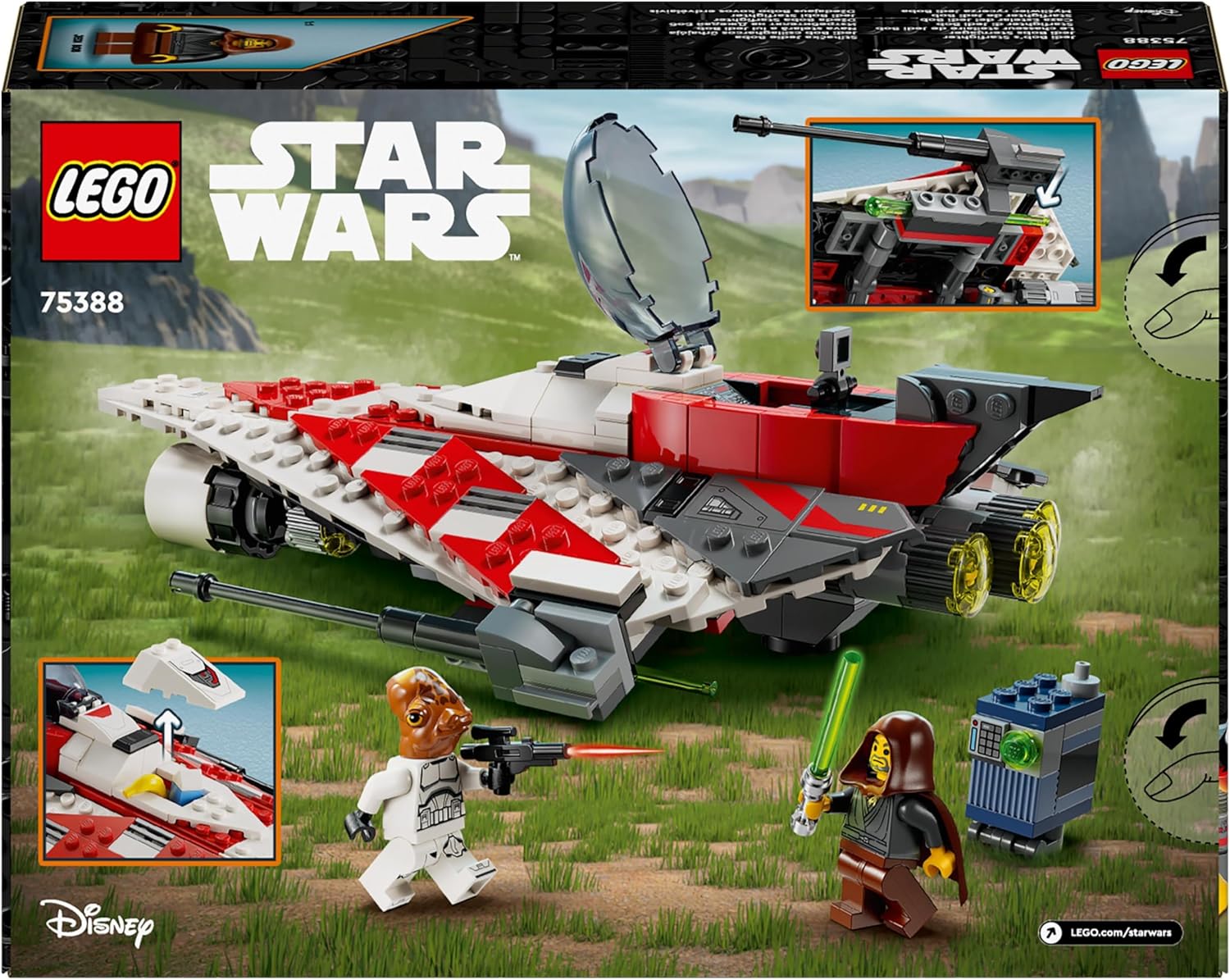 LEGO Star Wars Jedi Bob’s Starfighter Buildable Toy Vehicle - 305-Piece Set for Ages 8+ 4