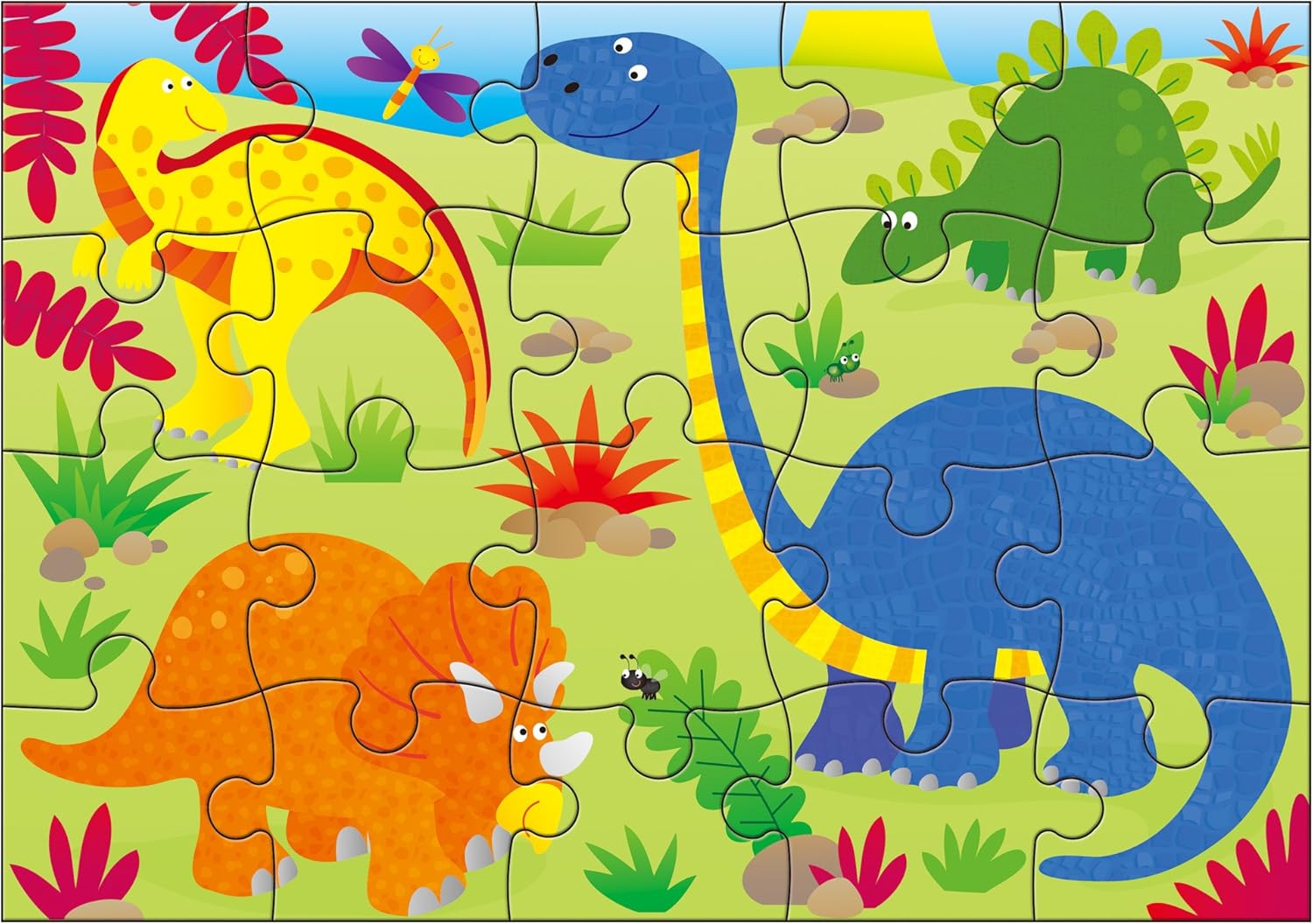 Galt Toys 4 Puzzles in a Box - Dinosaur Jigsaw Puzzle Set for Kids Ages 3+ 5