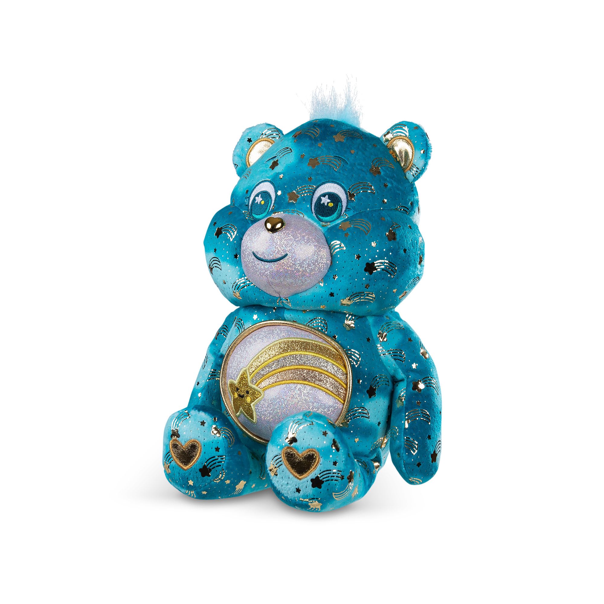 Care Bears Glowing Belly Plush - Wish Bear 35cm Soft Eco-Friendly Stuffed Animal 5