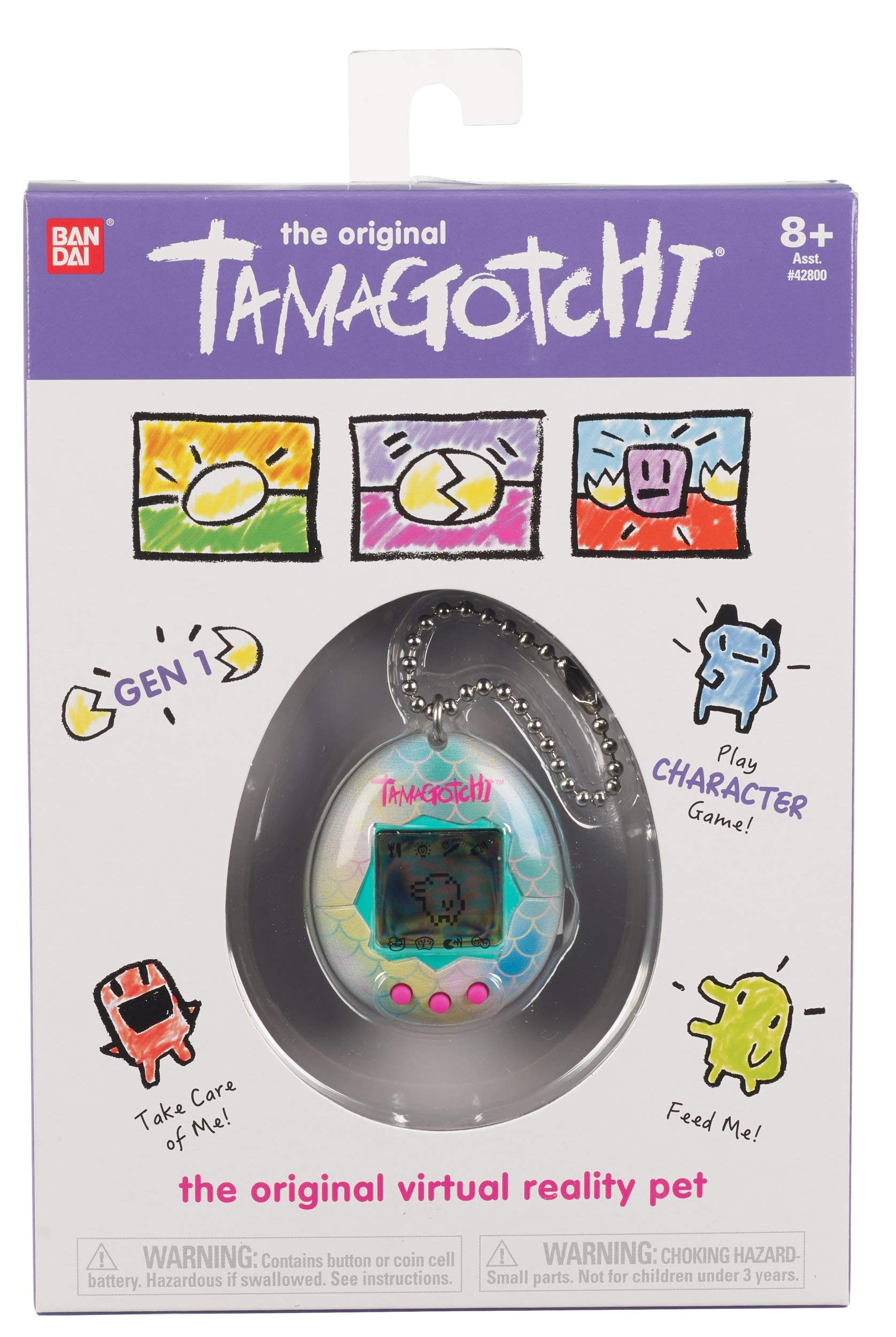 Bandai Tamagotchi Original Mermaid Shell - Retro Virtual Pet Toy for Kids & Adults 8+ 3