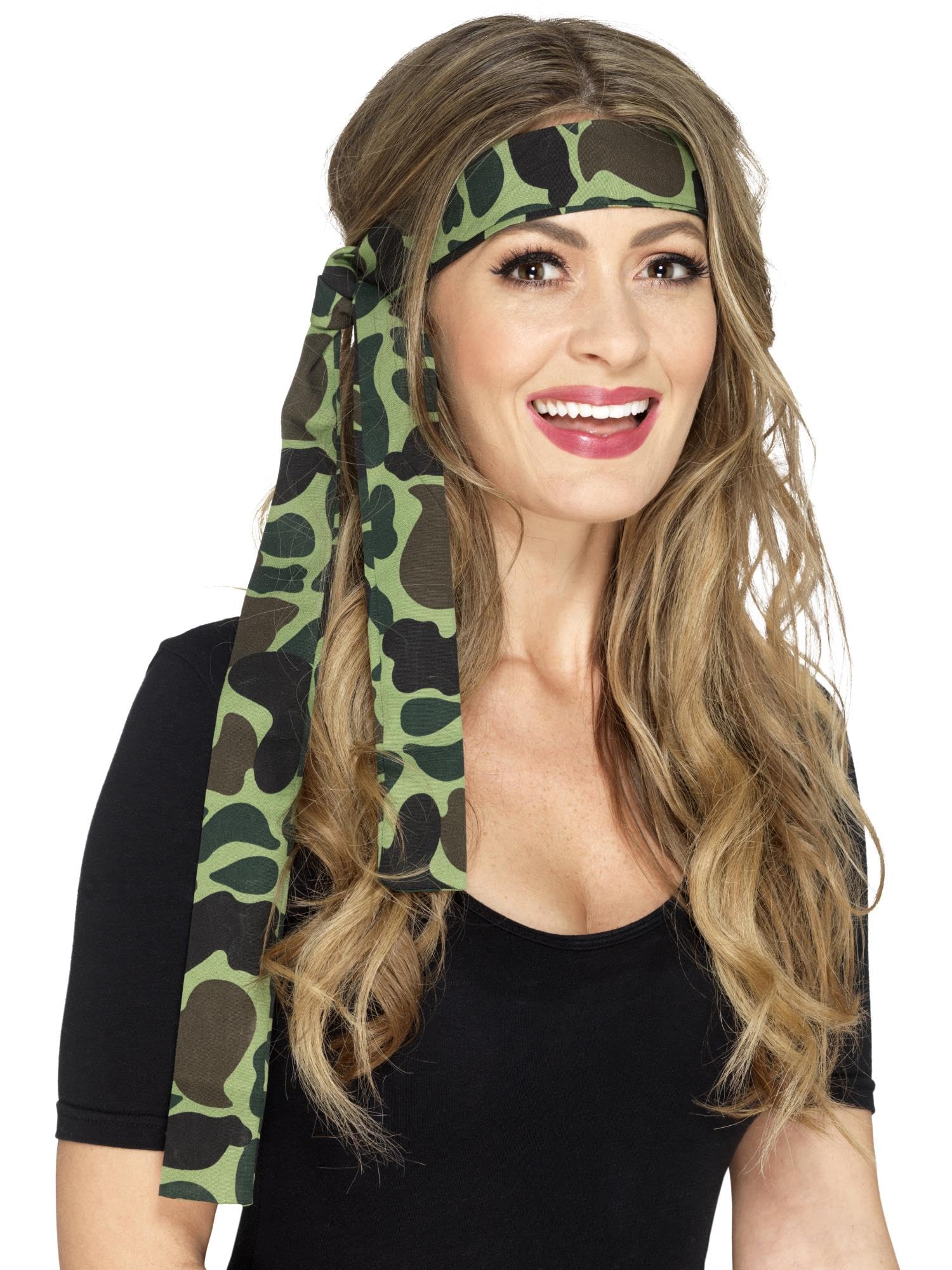 Smiffys Army Camouflage Headband 150cm x 4cm - Adult Dress Up Accessory for Land Sea and Air Forces Fancy Dress 7
