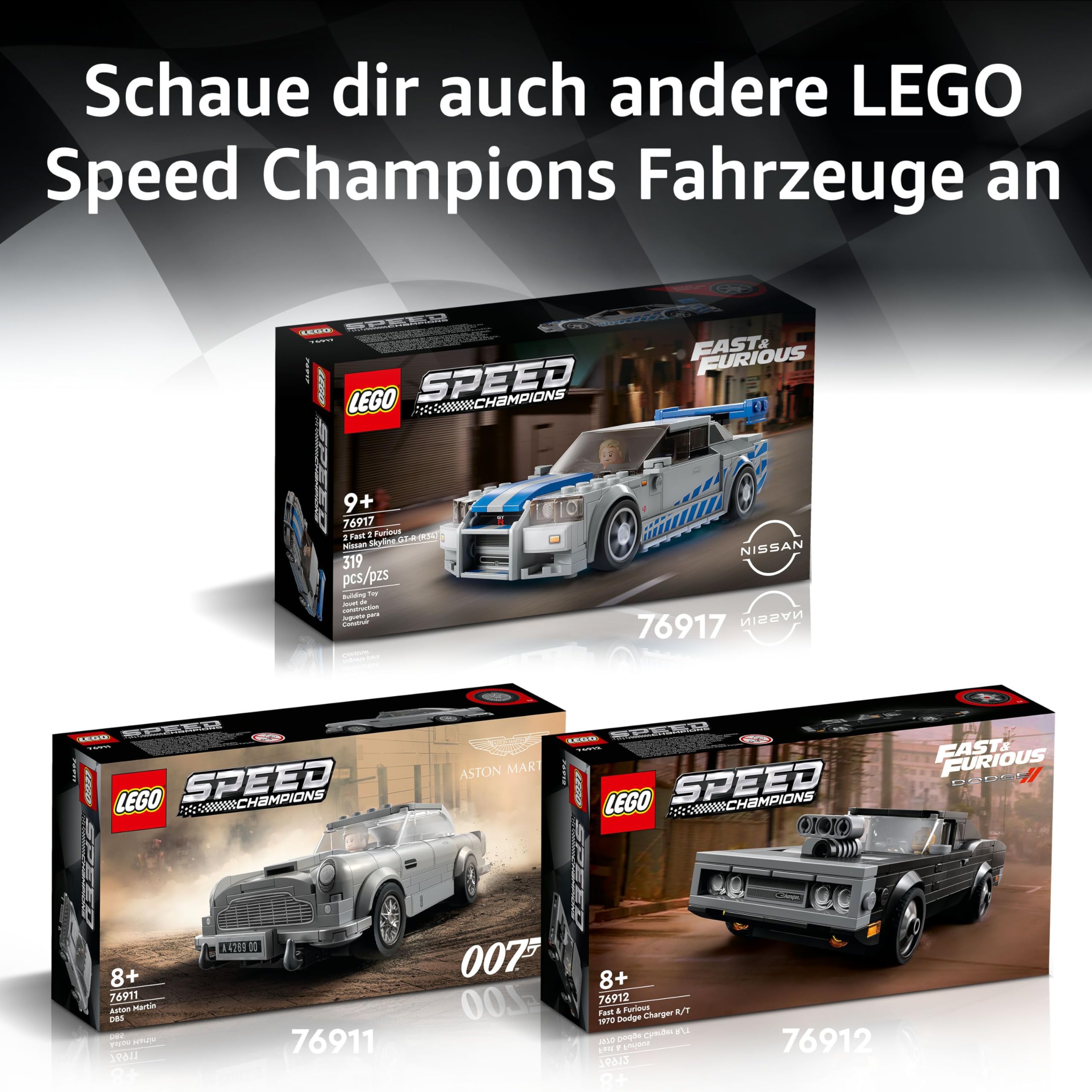 LEGO Speed Champions Nissan Skyline GT-R (R34) Race Car - 319-Piece Building Set for Ages 9+ 24