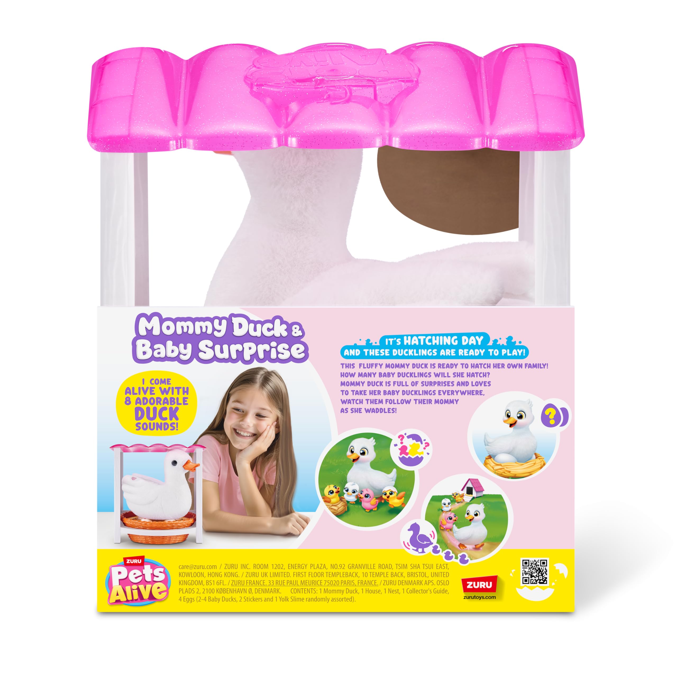 Pets Alive Mama &amp; Baby Surprise – Elektronisches Enten-Spielset mit Geräuschen und watschelnden Bewegungen 9