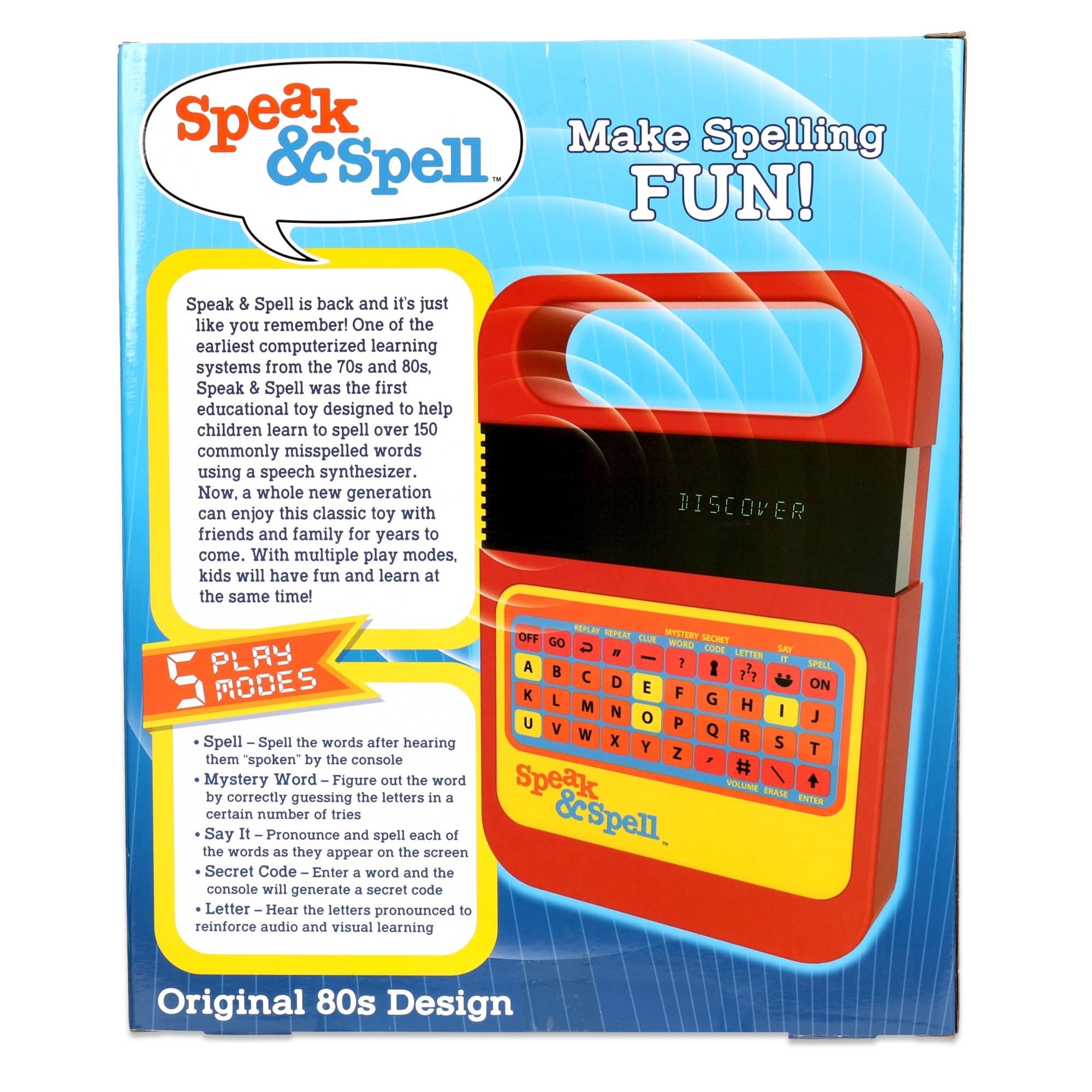 Basic Fun! Speak & Spell Electronic Game - Retro Educational Toy for Ages 7+ 8