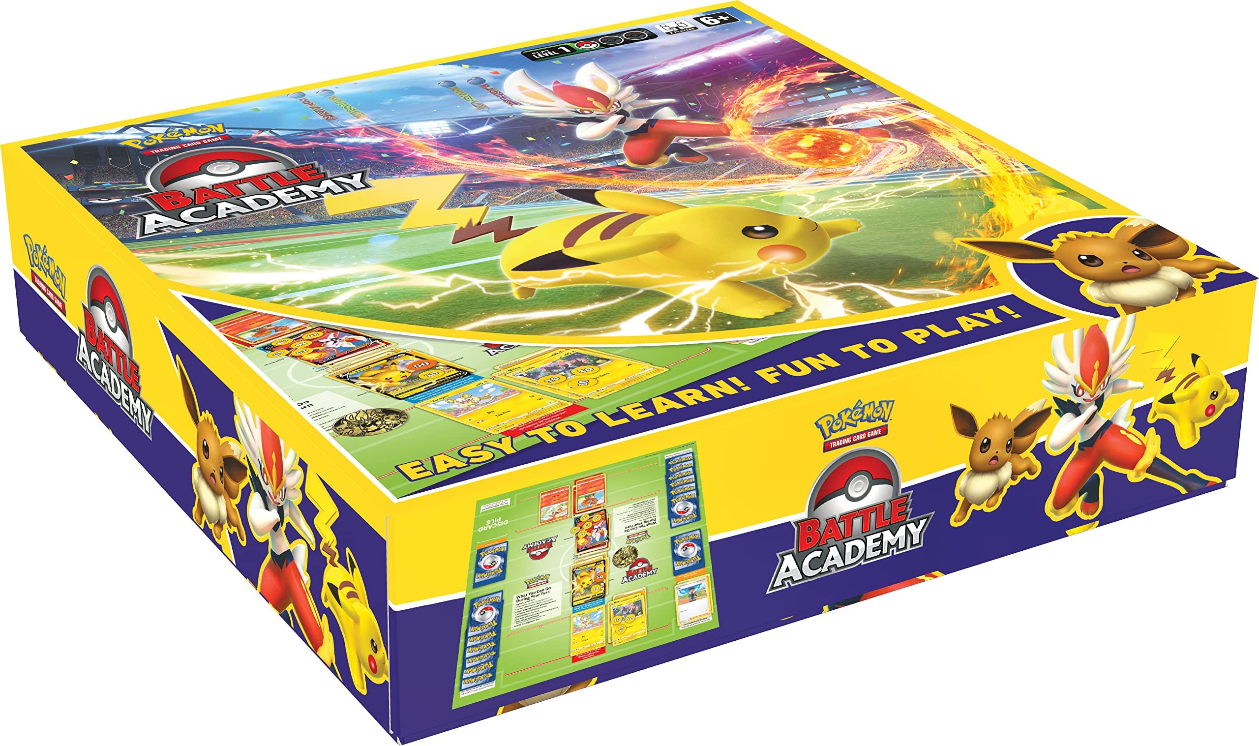 Pokémon Trading Card Game Battle Academy with Cinderace V, Pikachu V & Eevee V