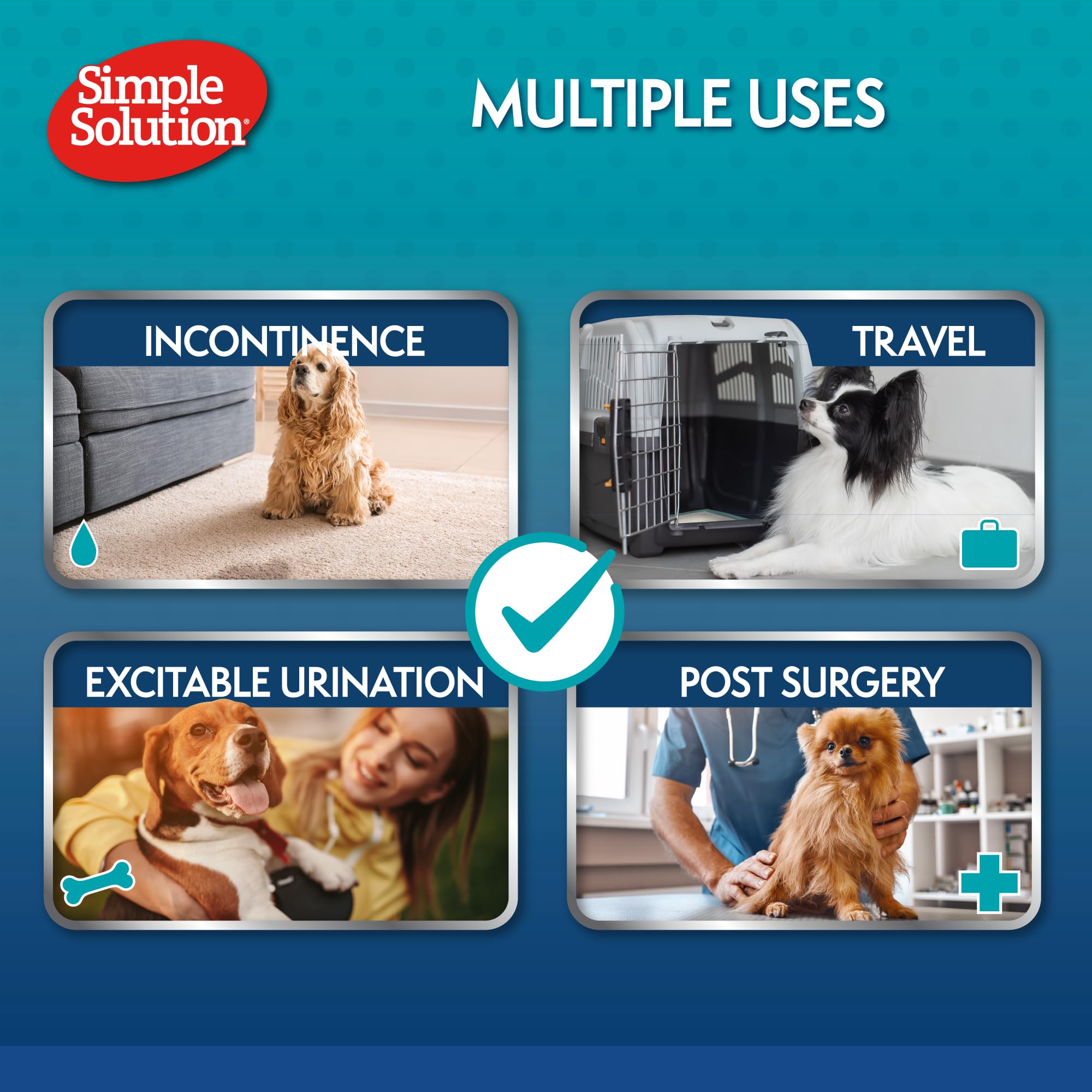 Simple Solution Disposable Male Dog Diapers - Medium (11-22kg) | 12 Count 7