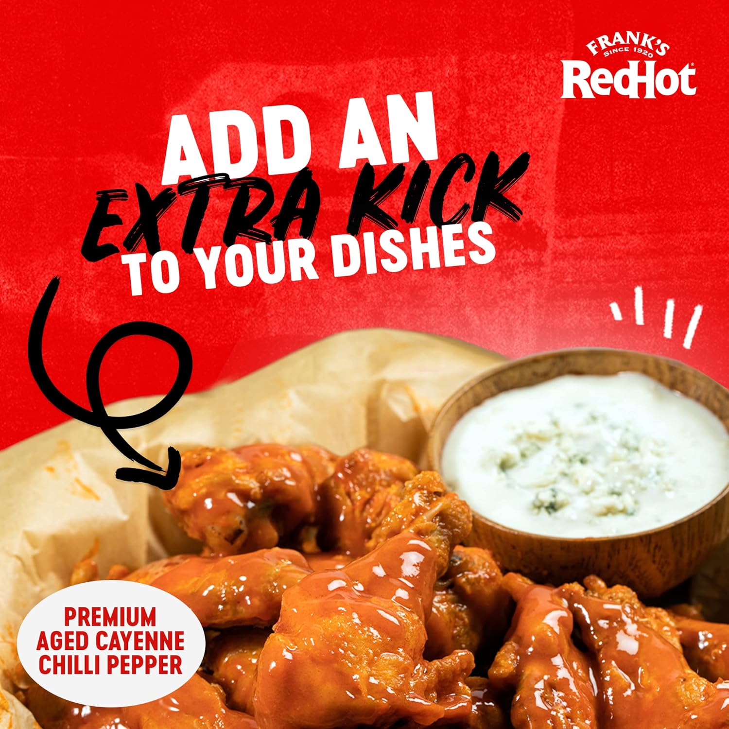 Frank's RedHot Buffalo Wings Sauce 148 ML, Pack of 2, Hot Chilli Sauce 3