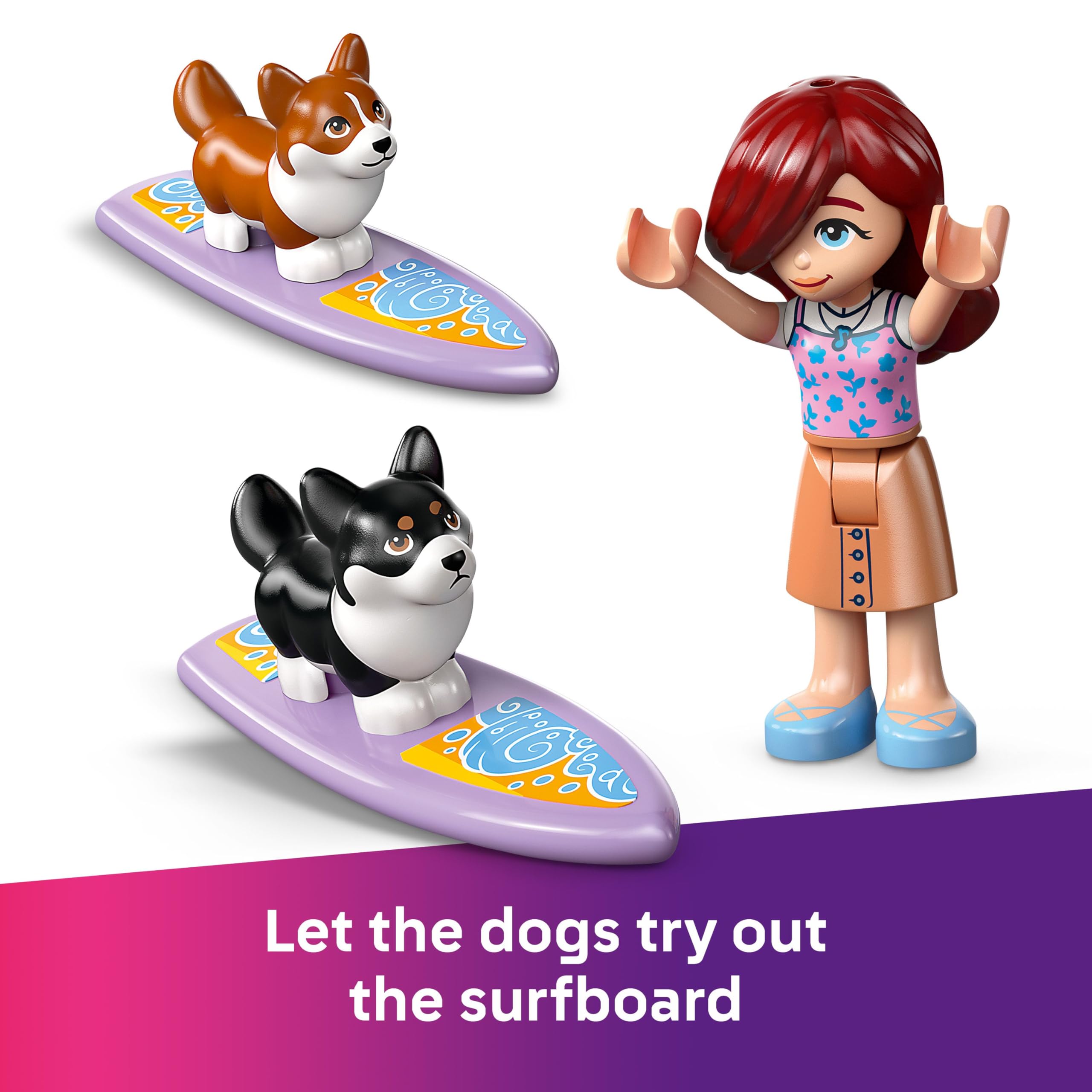 LEGO Friends Surfing Dogs and Scooter Adventure Set - Building Toy with Mini Dolls and Vehicles for Ages 6+ 11