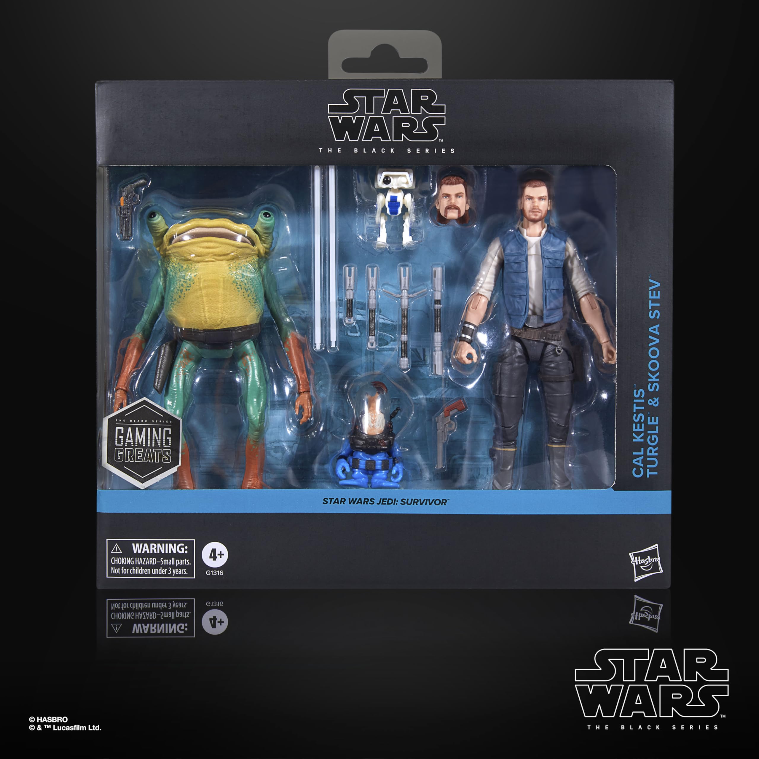 Star Wars Jedi: Survivor - The Black Series Cal Kestis, Turgle & Skoova Stev 6-Inch Action Figure Set 9