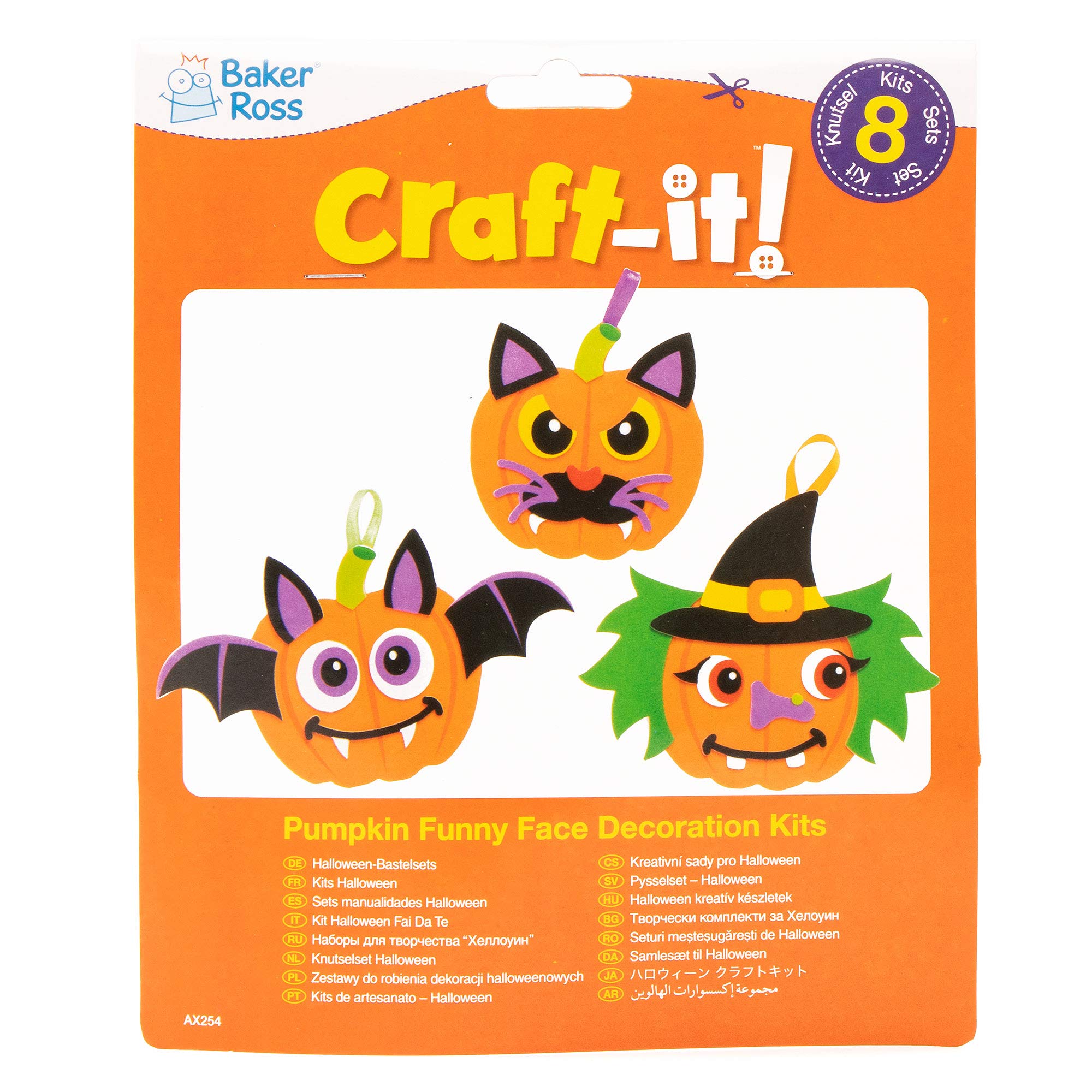 Baker Ross Pumpkin Mix and Match Halloween Decoration Craft Kits - Pack of 8 5