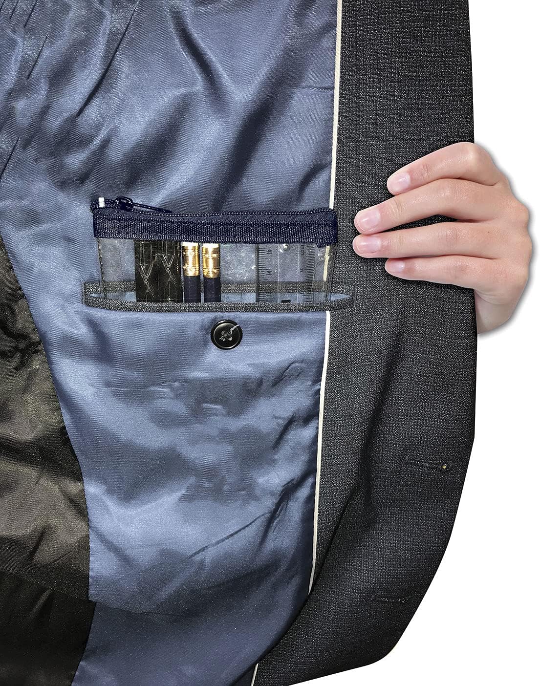 Helix Oxford Blazer Buddy Kompaktes, transparentes Federmäppchen-Schreibset 6