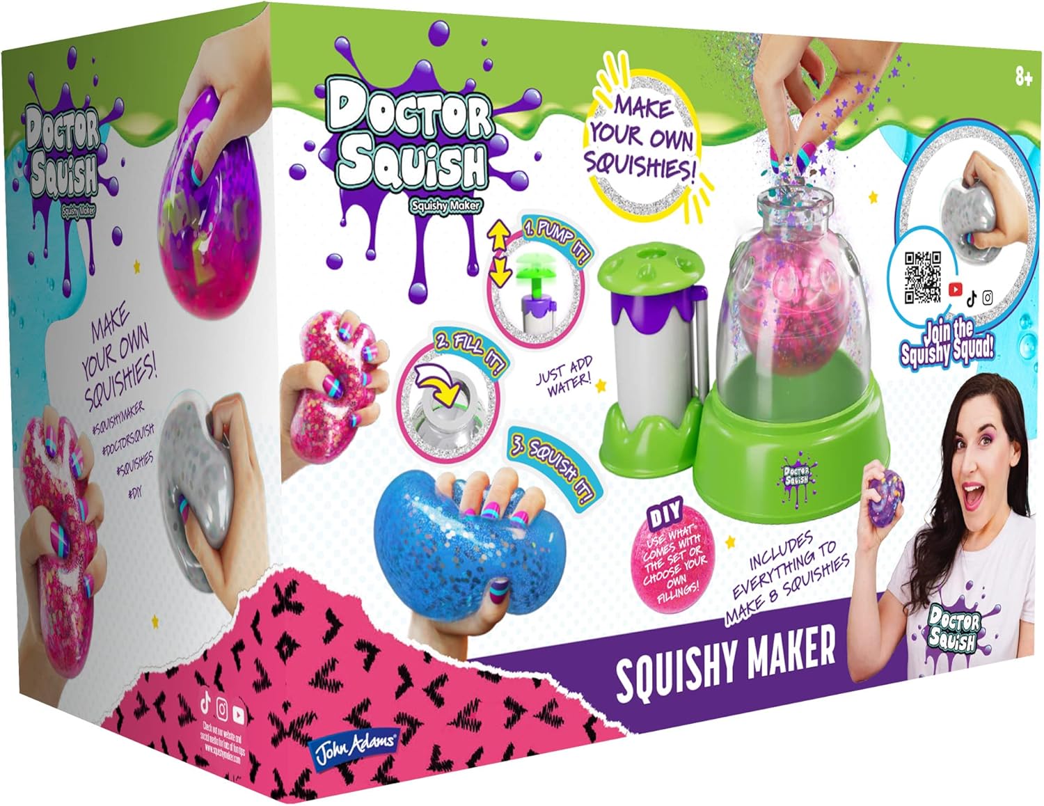 John Adams Doctor Squish Squishy Maker - Make Your Own Squishies! - Arts & Crafts Playset for Ages 8+