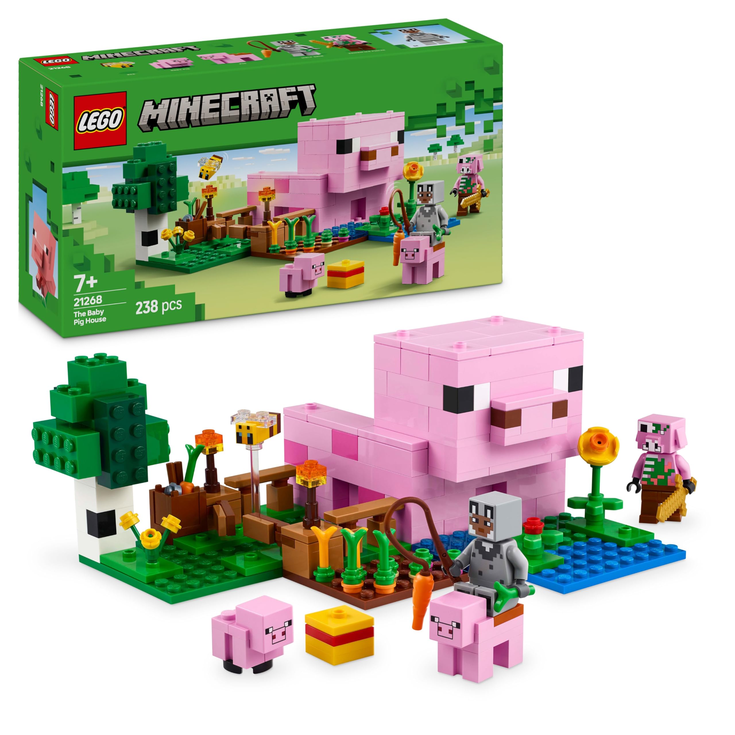 LEGO Minecraft The Baby Pig House Building Set 21268 for Ages 7+ | Multicolor Plastic 1