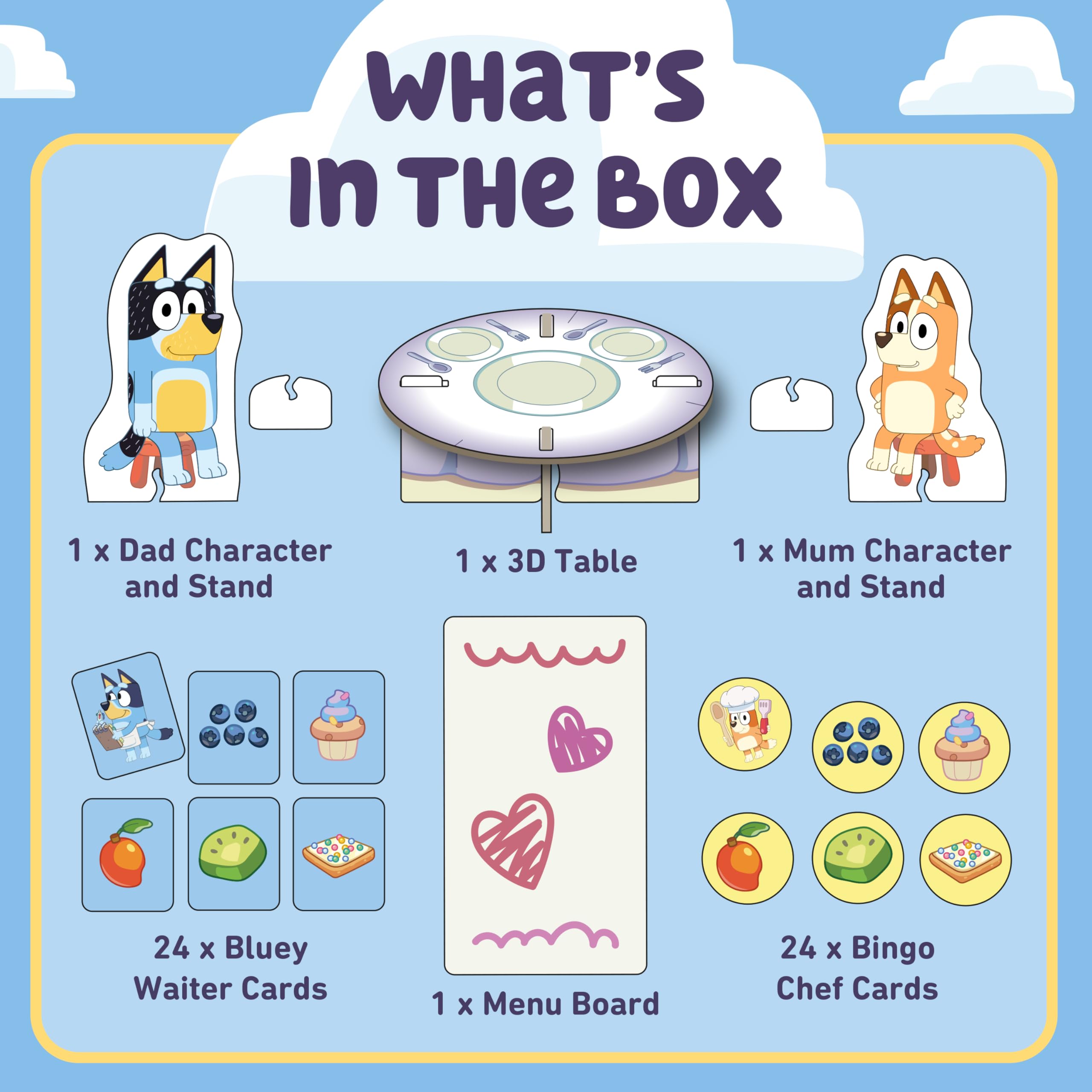 Orchard Toys Official Bluey Fancy Restaurant Matching and Memory Game 6