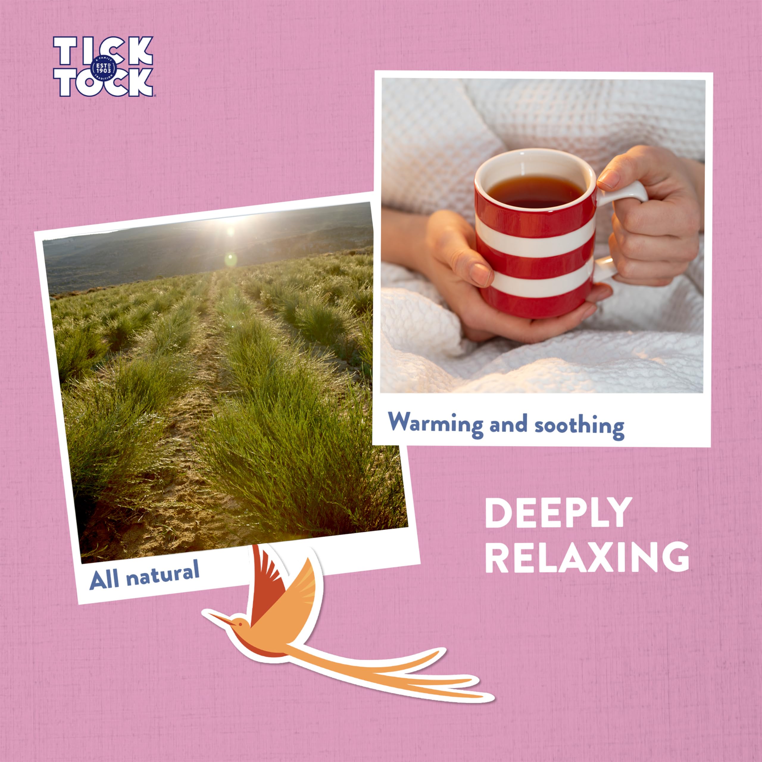 Tick Tock - Wellbeing Relax Chai Tea 6 x 20 (120 Teabags), Caffeine-Free Rooibos 6
