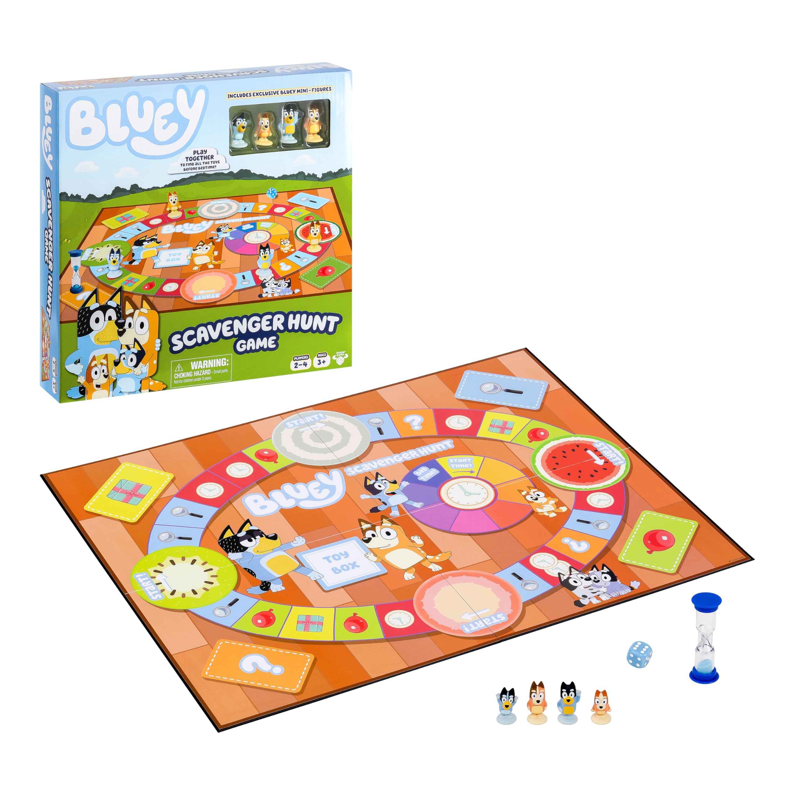 Bluey Scavenger Hunt Game - Cooperative Board Game for Kids with Mini-Figures 8