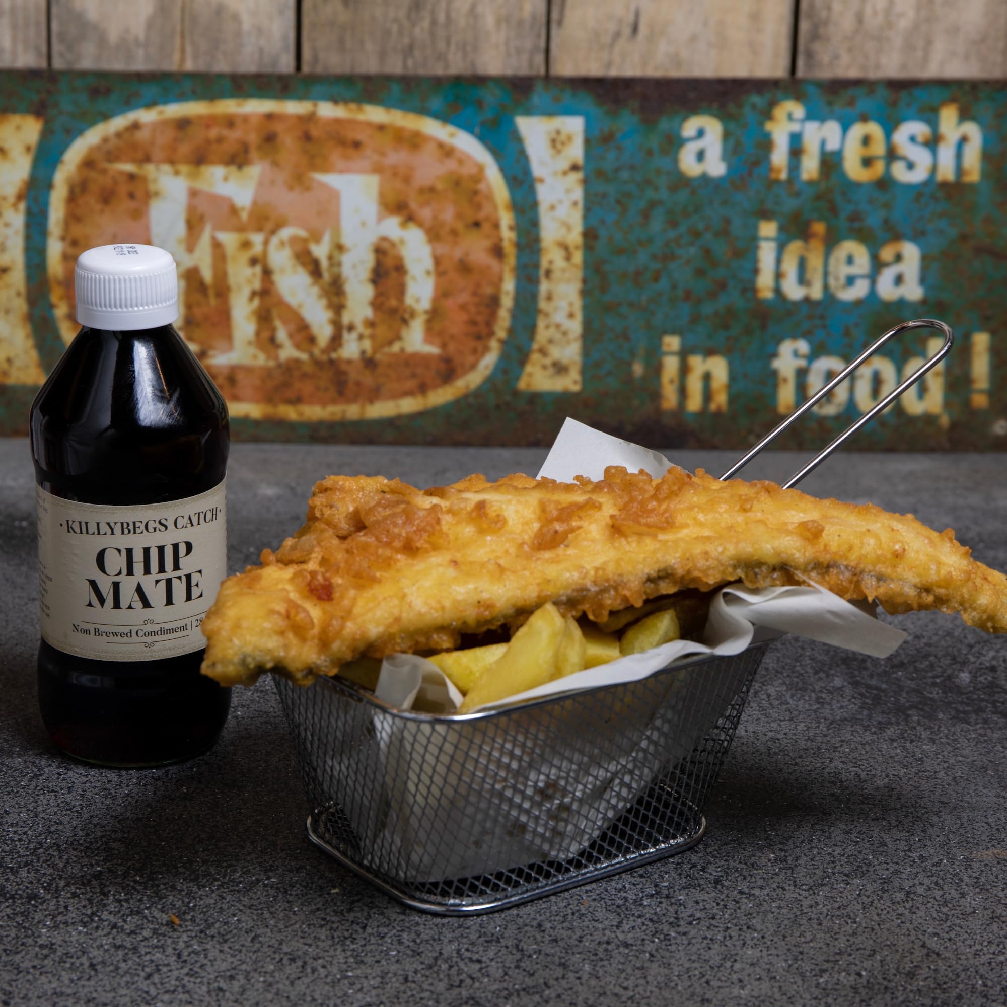 Shines - Chip Mate Non Brewed Condiment, Chip Shop Vinegar - 284ml Glass Bottle 6