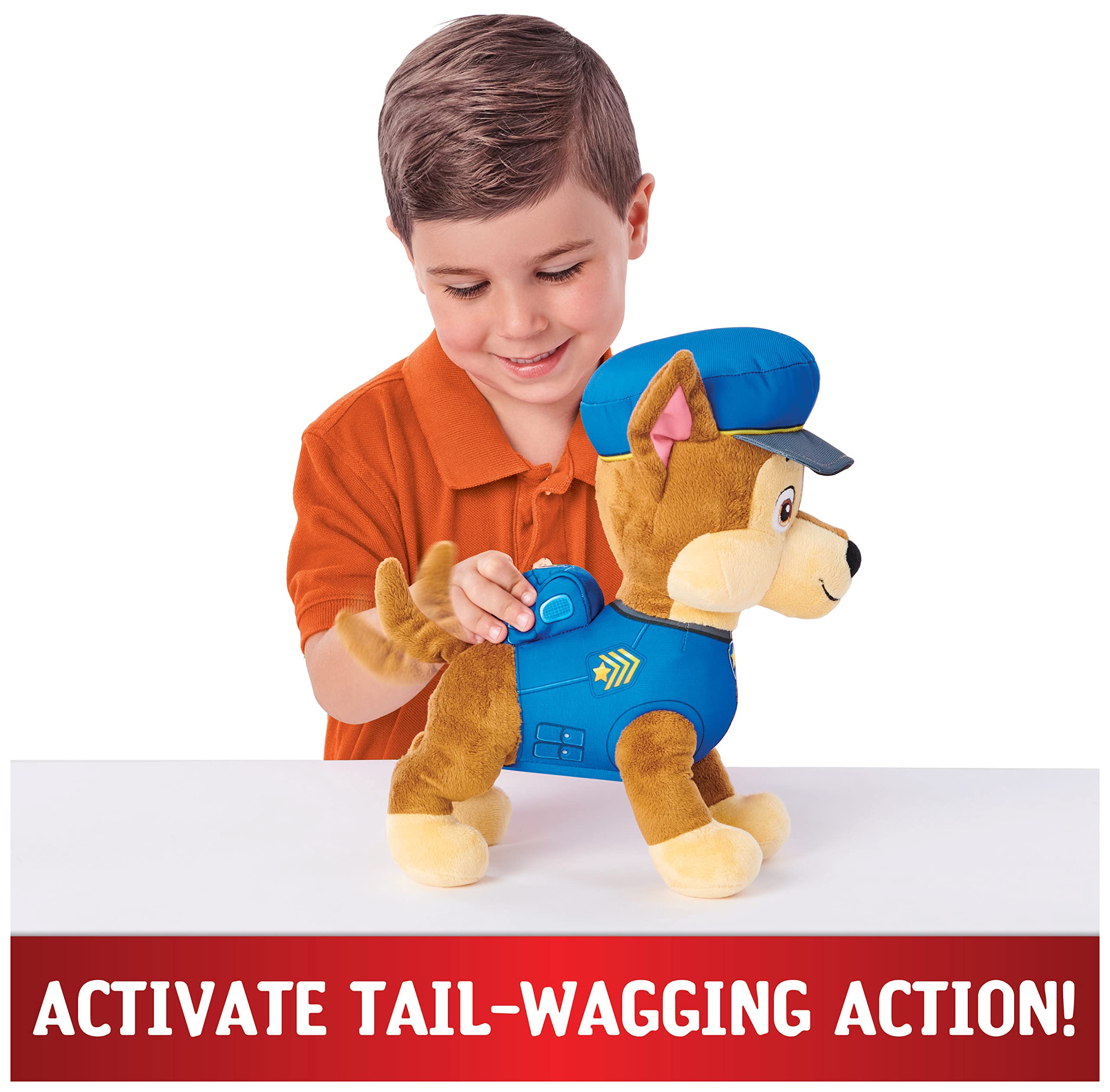 PAW Patrol Talking Chase Interactive Plush Toy - 30.5 cm with Sounds, Phrases & Wagging Tail 5