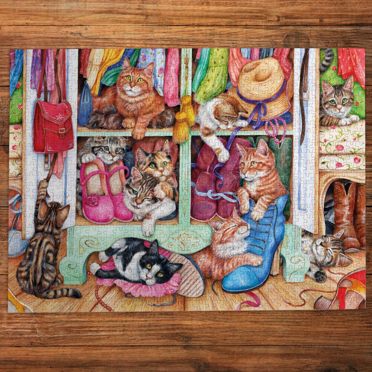 Gibsons Puss in Boots 1000 Piece Jigsaw Puzzle for Adults by Debbie Cook | 68 x 49 cm