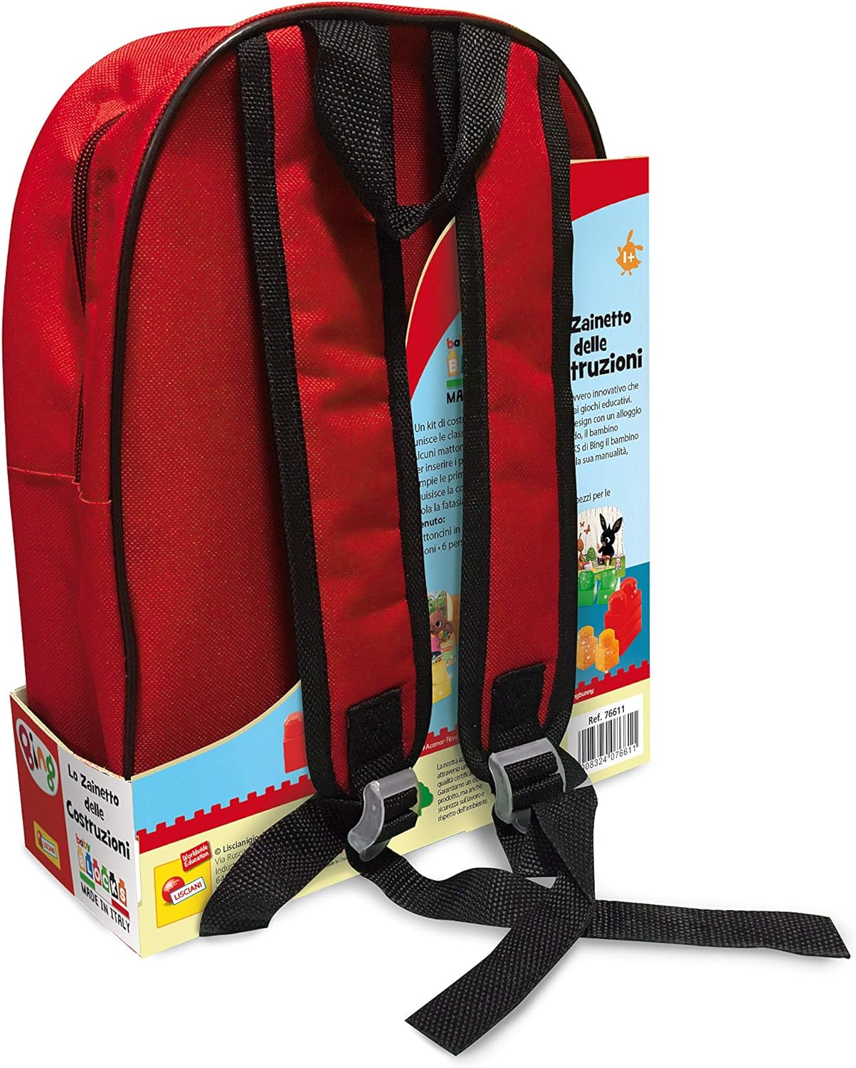 Liscianigiochi Bing Backpack Construction Set for Kids, Red 3