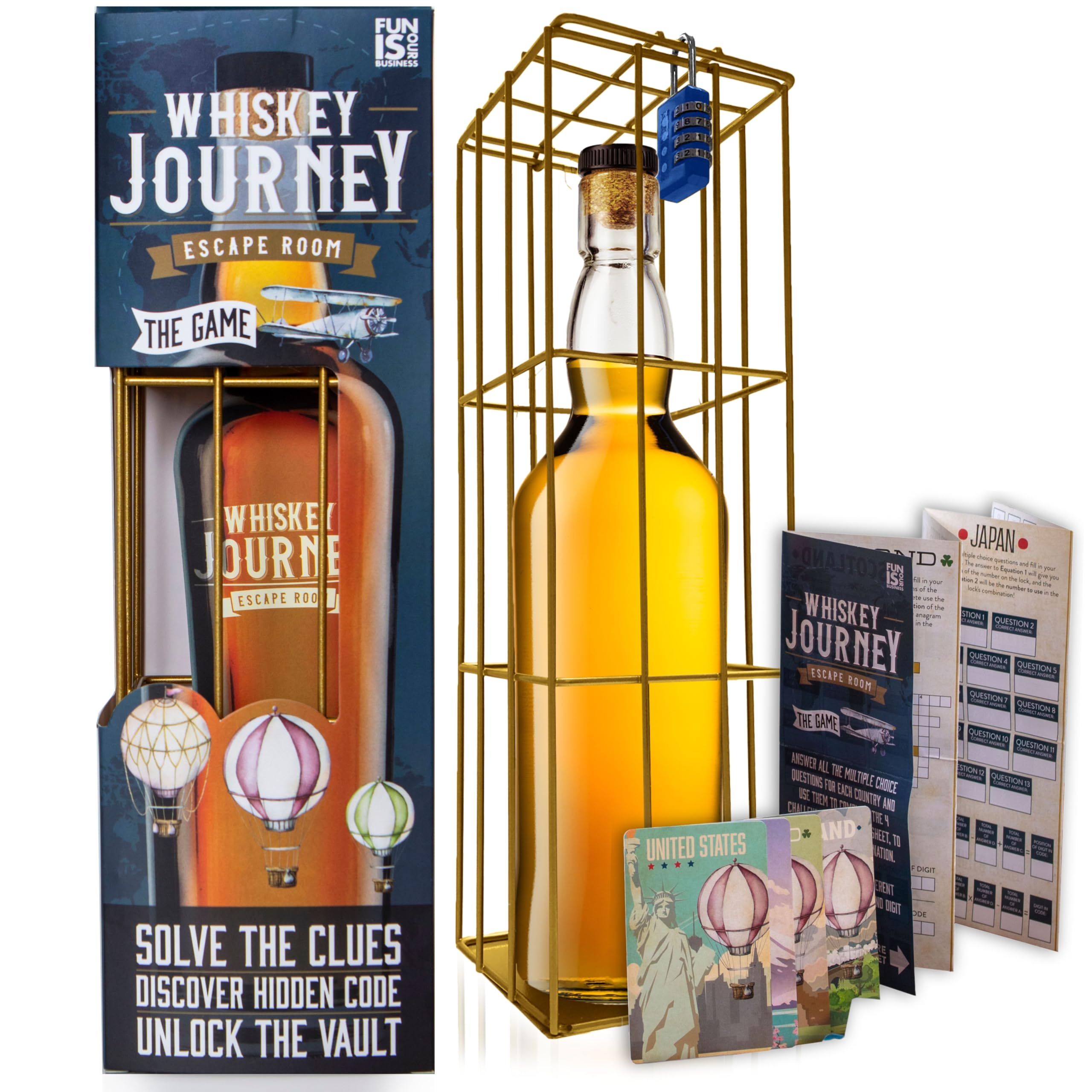Boxer Gifts Whiskey Escape Room Game for Adults - Puzzle Challenge Gift for Whisky Lovers