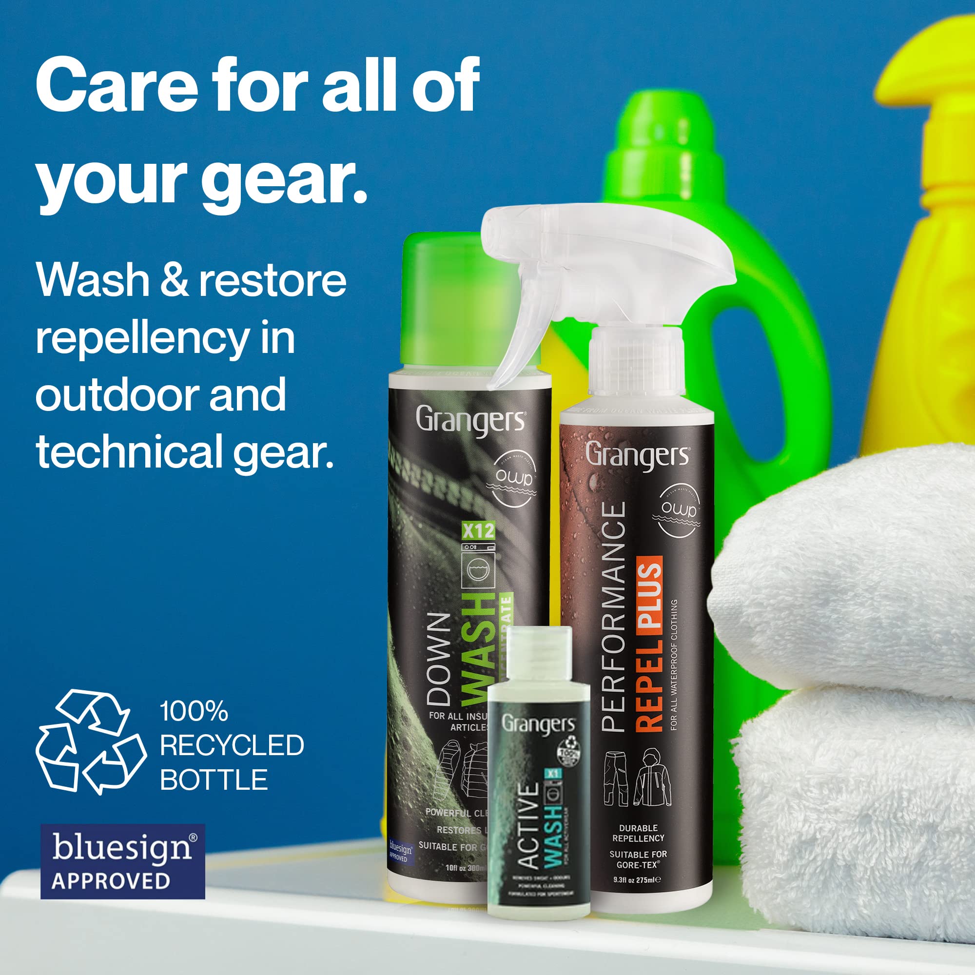 Grangers Clothing Care Kit - Cleans, Refreshes and Reproofs Outdoor & Sports Apparel | PFC-Free | Bluesign Approved | 100% Recycled 3