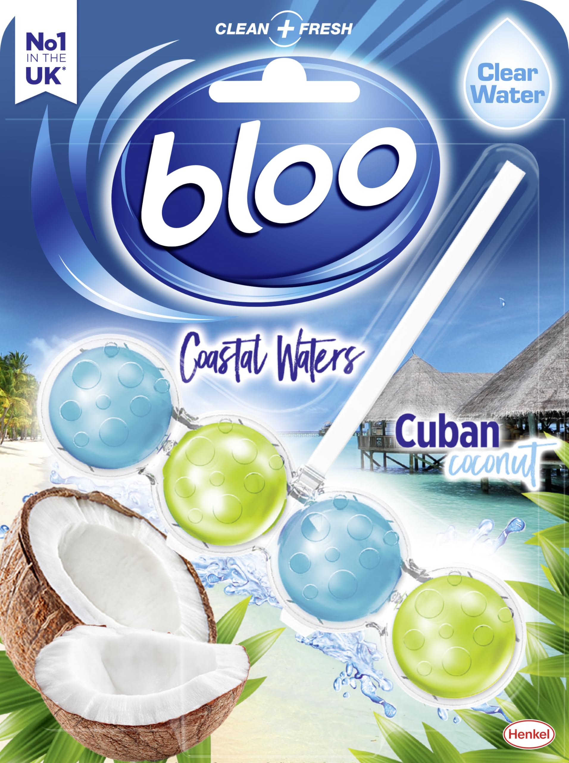 Bloo - Cuban Coconut Toilet Rim Block (50g) for Long-Lasting Freshness & Cleanliness
