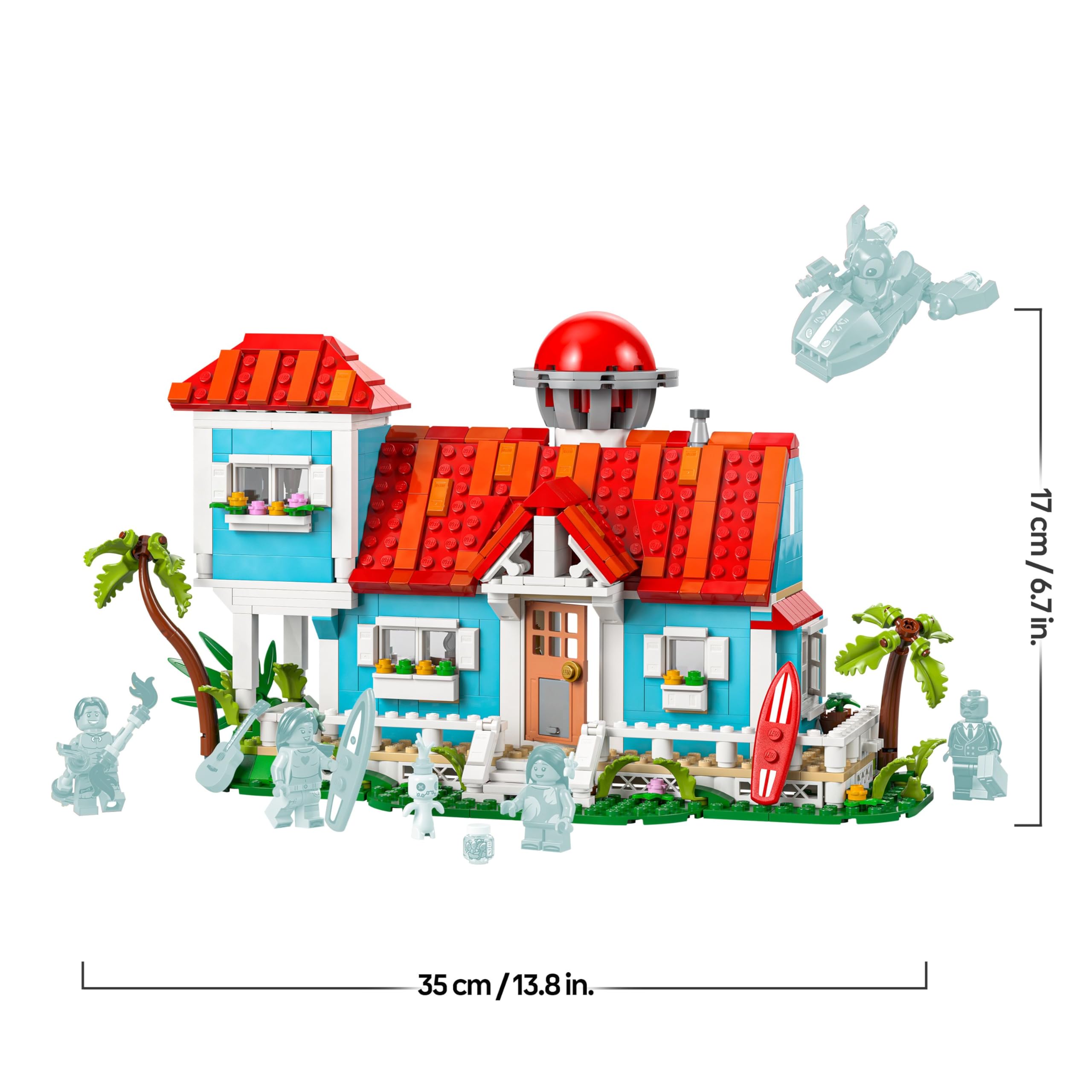 LEGO Disney Lilo and Stitch Beach House Building Toy - 6 Rooms, Observatory, 5 Minifigures, 834 Pieces 8