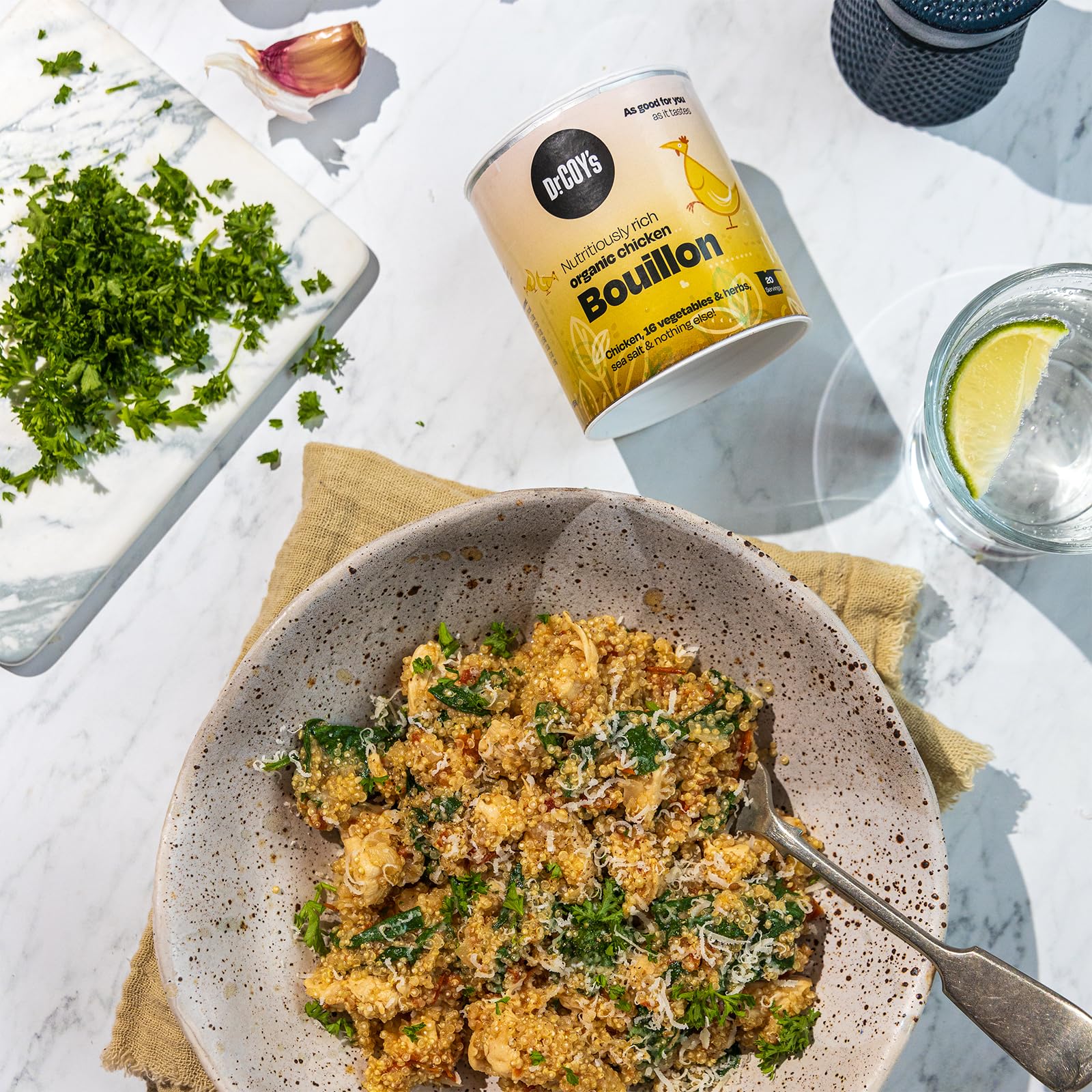 Dr. Coy's Organic Chicken Bouillon Powder - 125g - Gluten Free 12