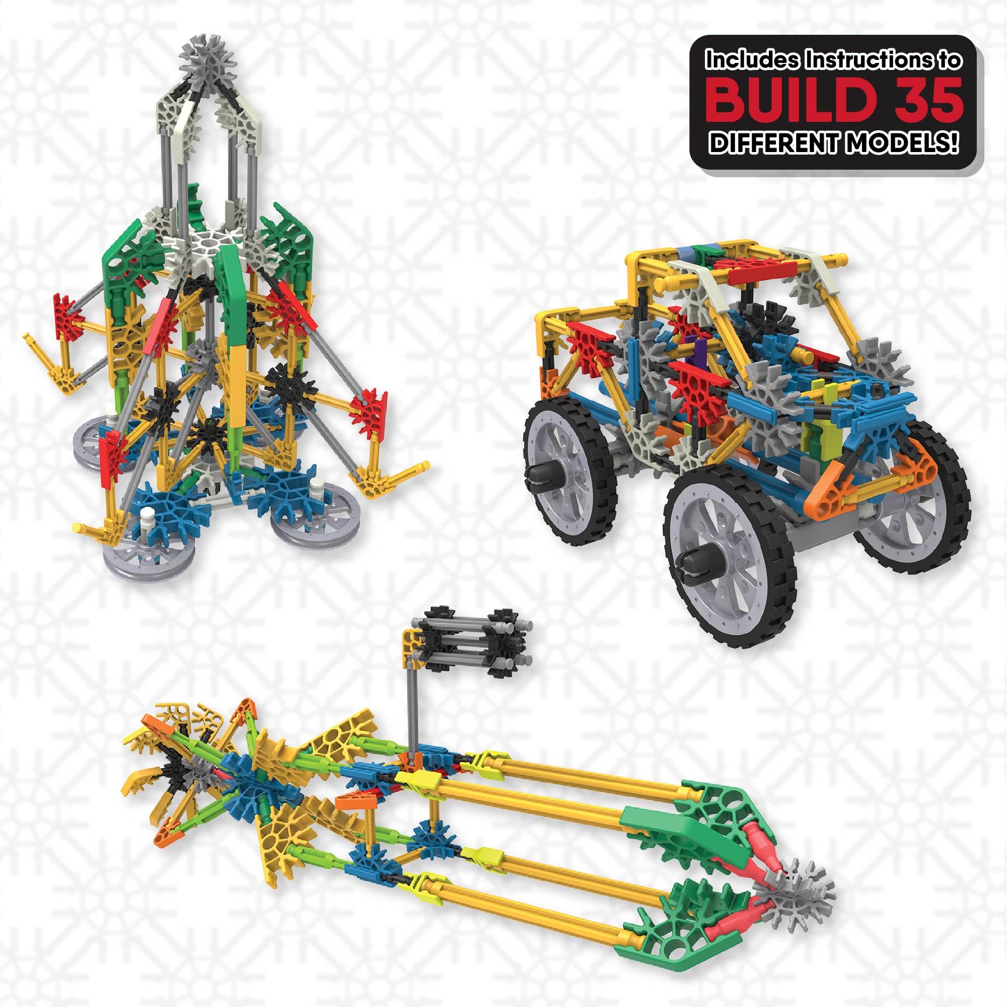 K'NEX 12418 Imagine 35 Model Ultimate Building Set - 480-Piece STEM Construction Toy for Kids 7+ 13