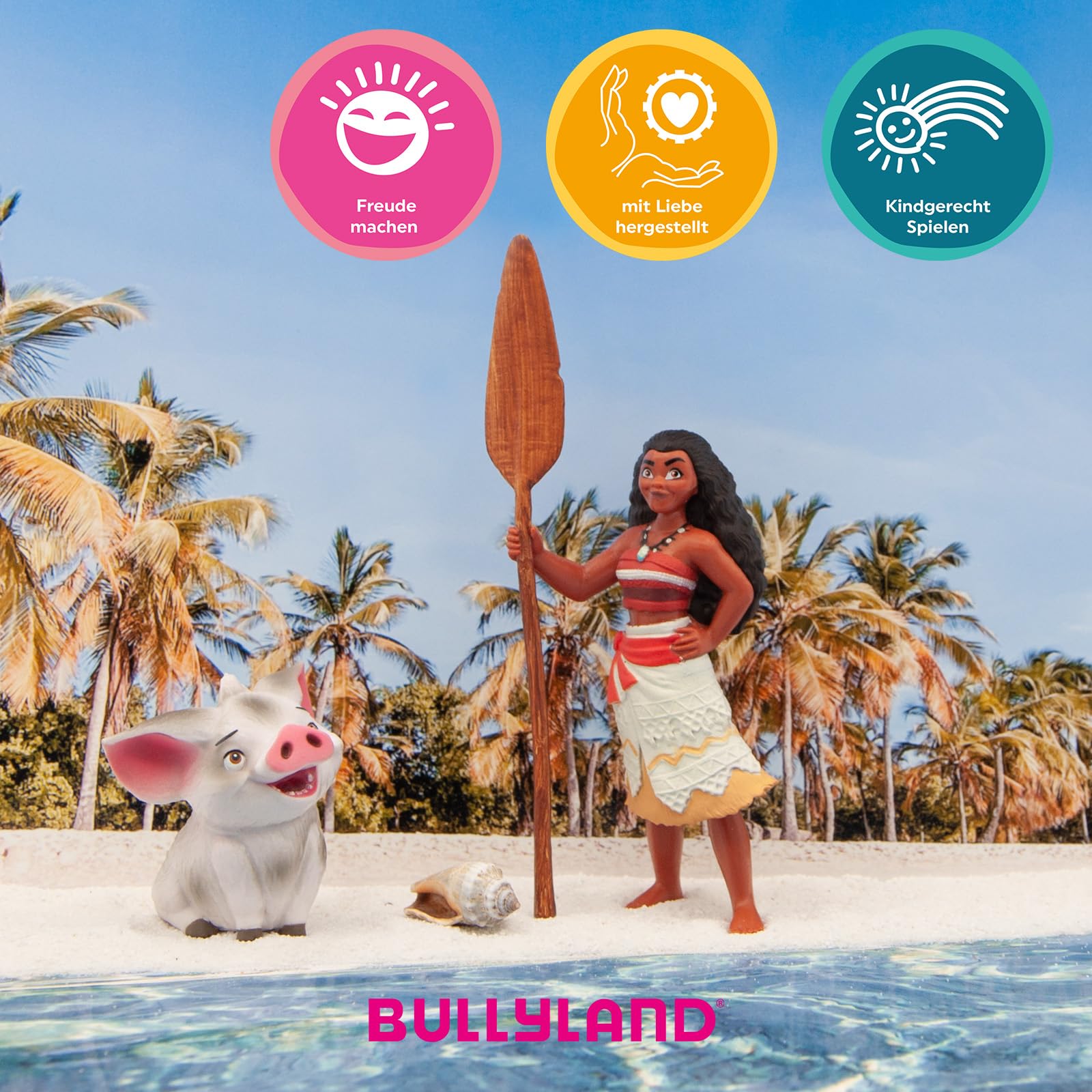 Bullyland Pua Figure - 4.5 cm Hand-Painted Disney Vaiana Toy for Ages 3+ 6