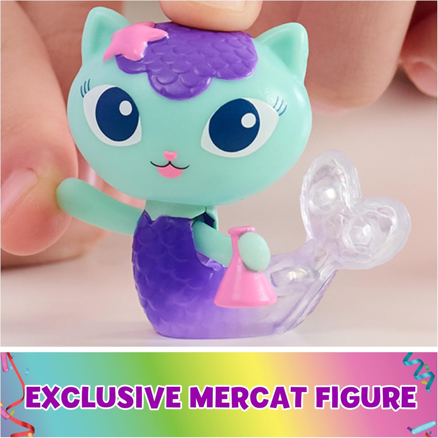 Gabby's Dollhouse MerCat Bobble Figure with Lab Table & Surprise Goggles - 5-Piece Playset 10