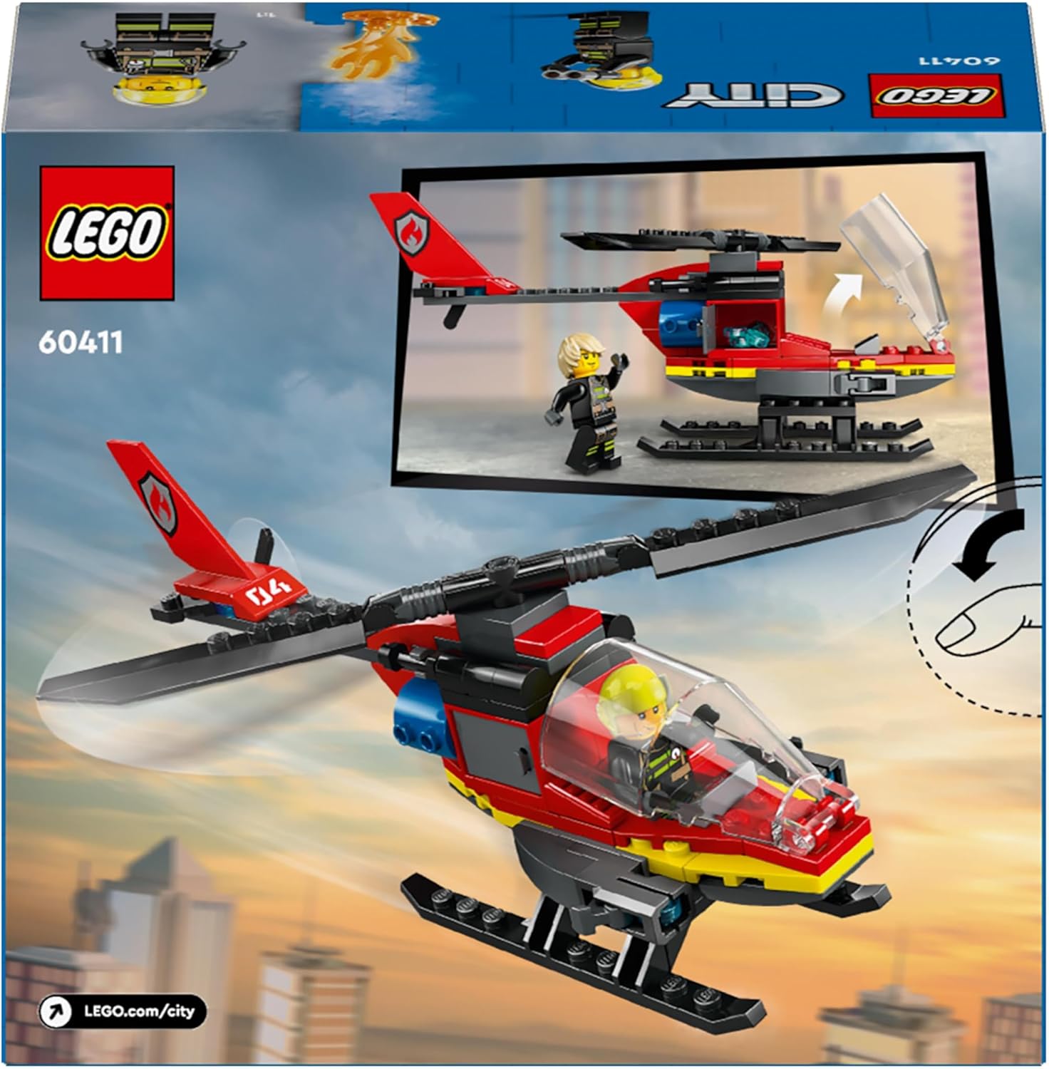 LEGO City Fire Rescue Helicopter Toy - Building Set for 5+ Year Olds 6