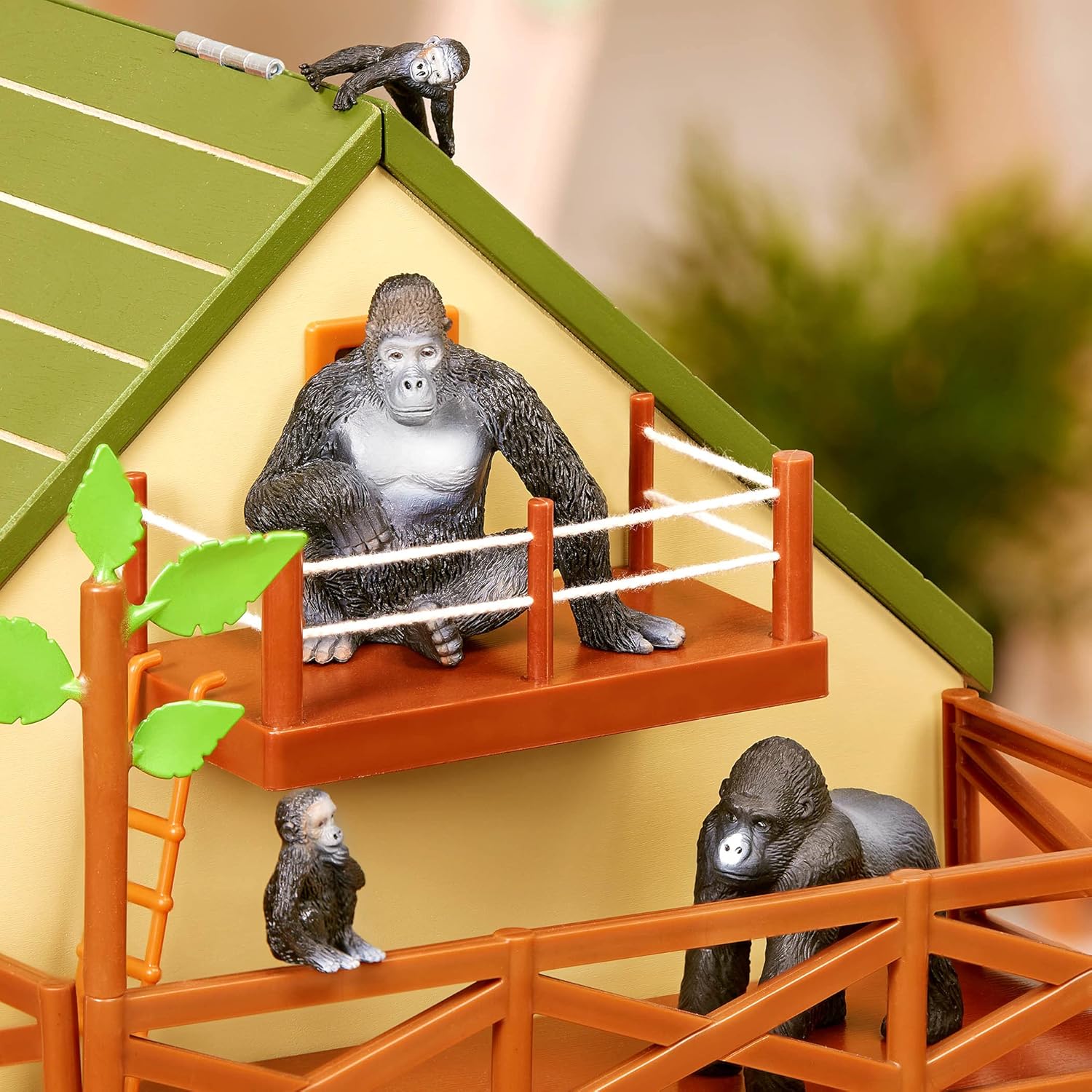 Terra by Battat Gorilla Family Playset - 4pc Realistic Animal Figures for Kids 3+ 8